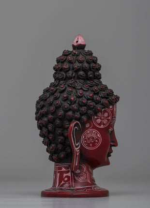 Elevate Your Decor With Red Buddha Head | Spiritual Decor for Meditation & Zen Spaces