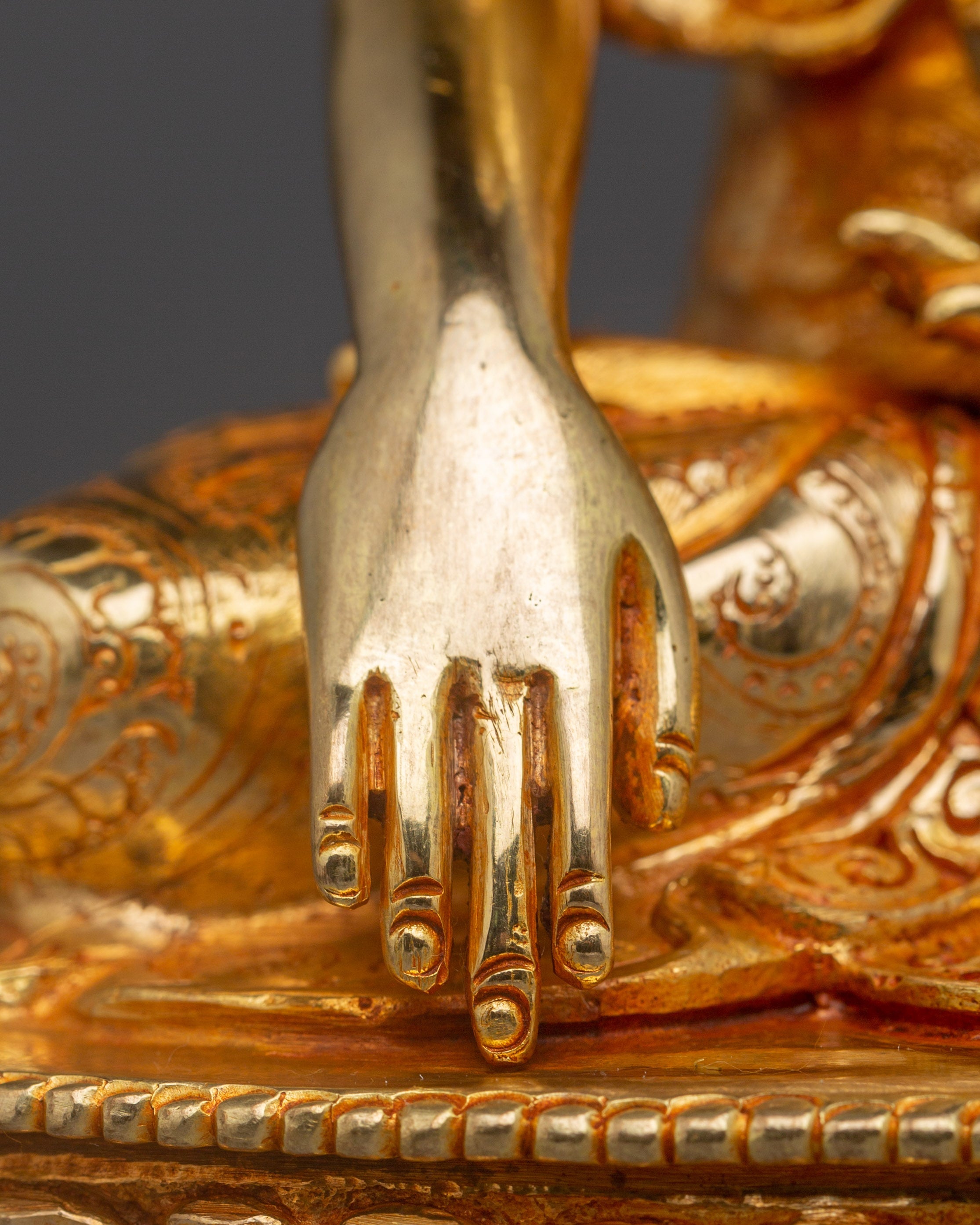 Handmade Gold Gilded Shakyamuni Buddha Statue | Tibetan Buddhist Art