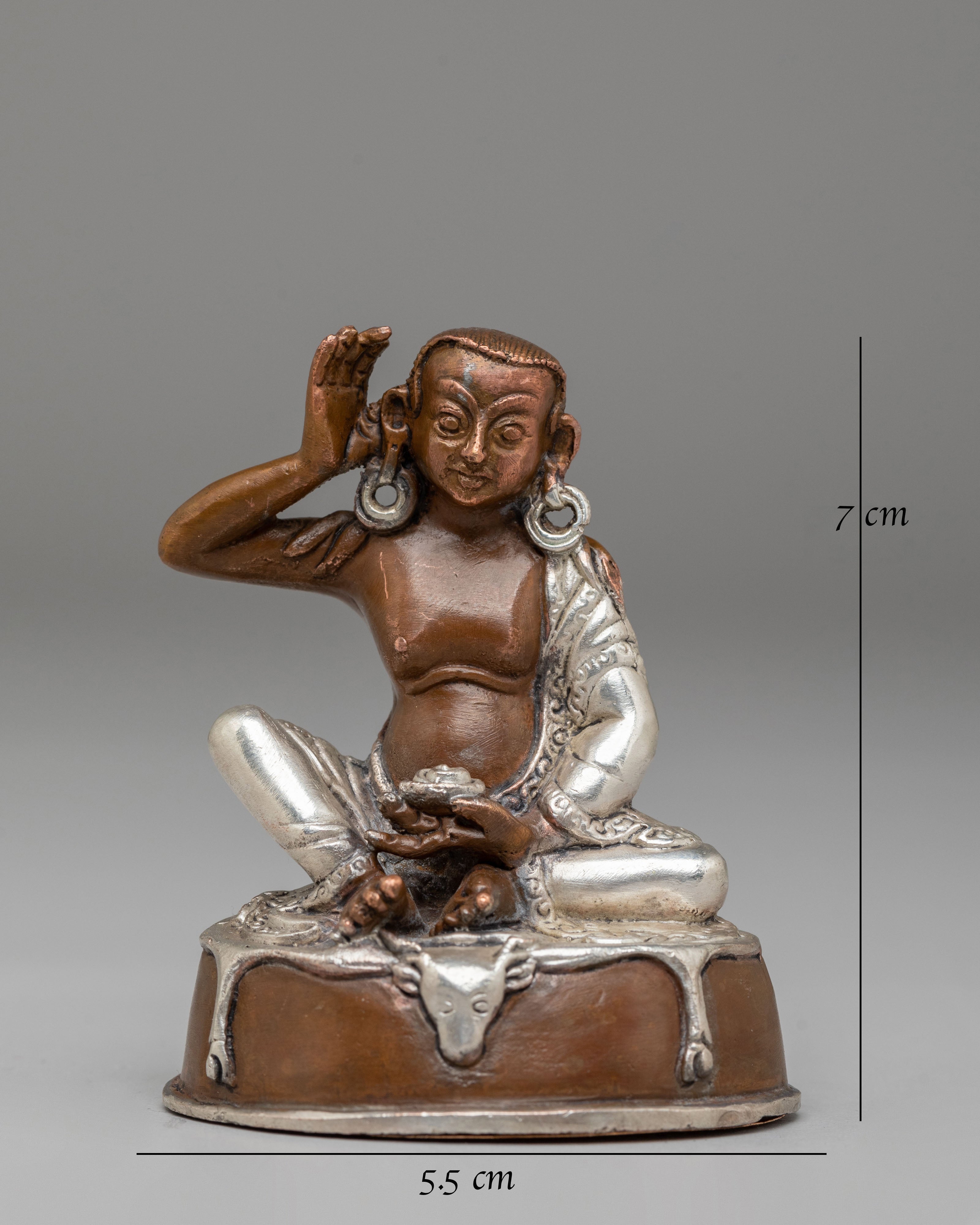 Handcrafted Milarepa Statue | Sacred Tibetan Art for Altar & Meditation