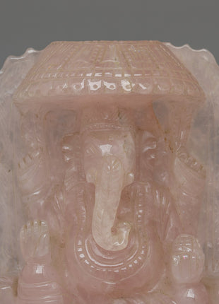 Ganesh Statue in Rose Quartz | Remover of Obstacles, Love & Prosperity Symbol