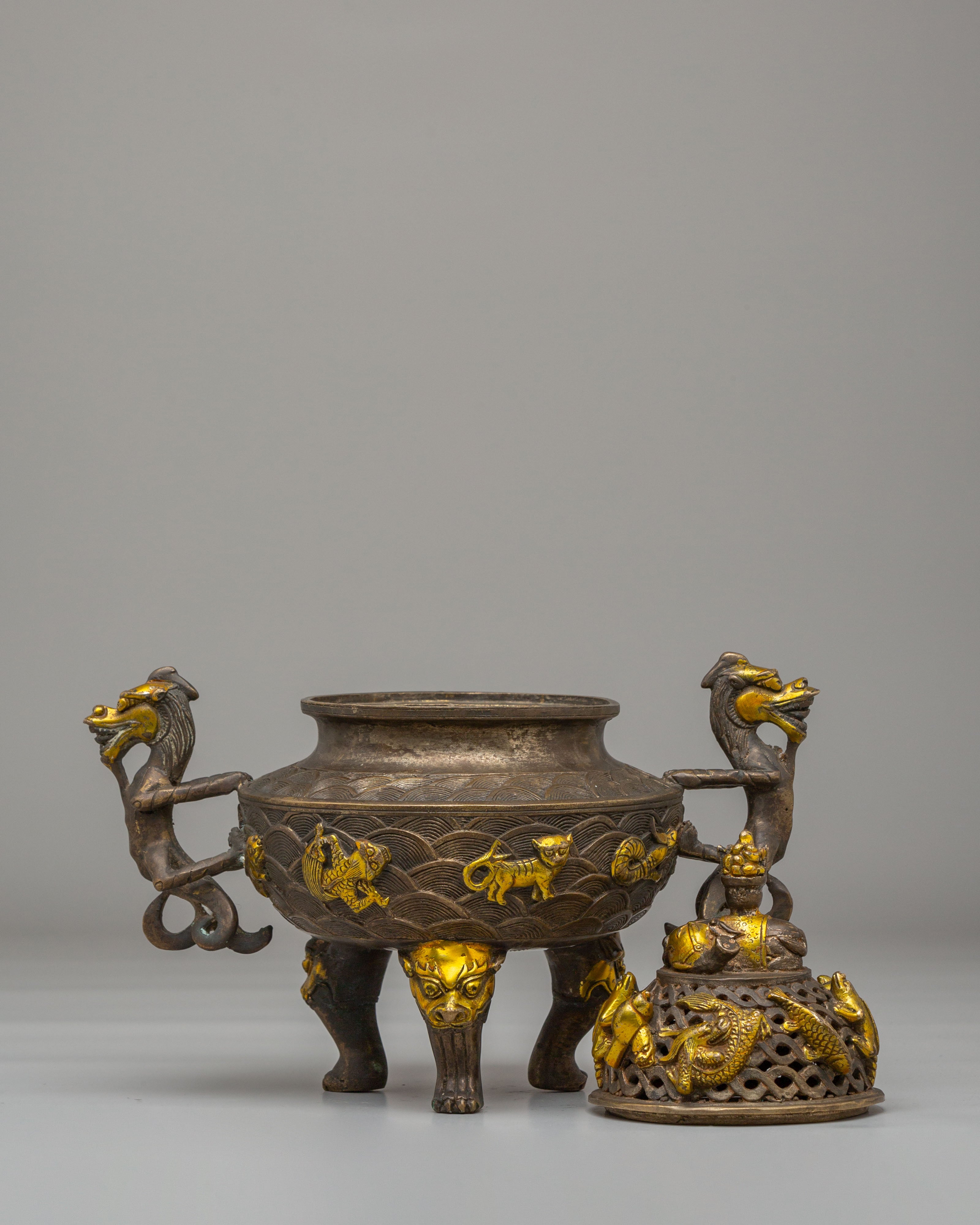 Buddhist Shrine Incense Burner | Handcrafted Ritual Item