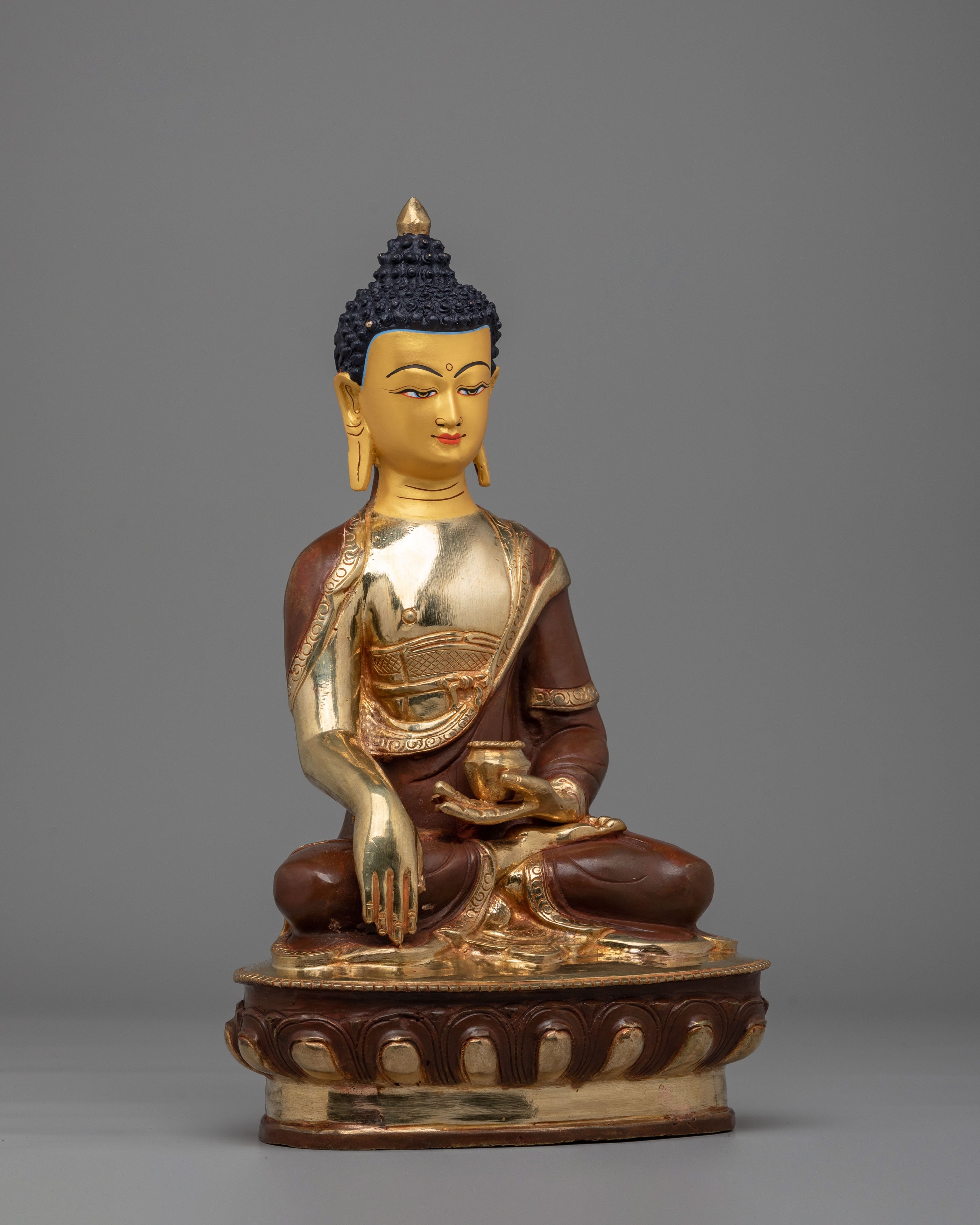 Shakyamuni Buddha Nepal Handmade Statue | Traditional Himalayan Artwork