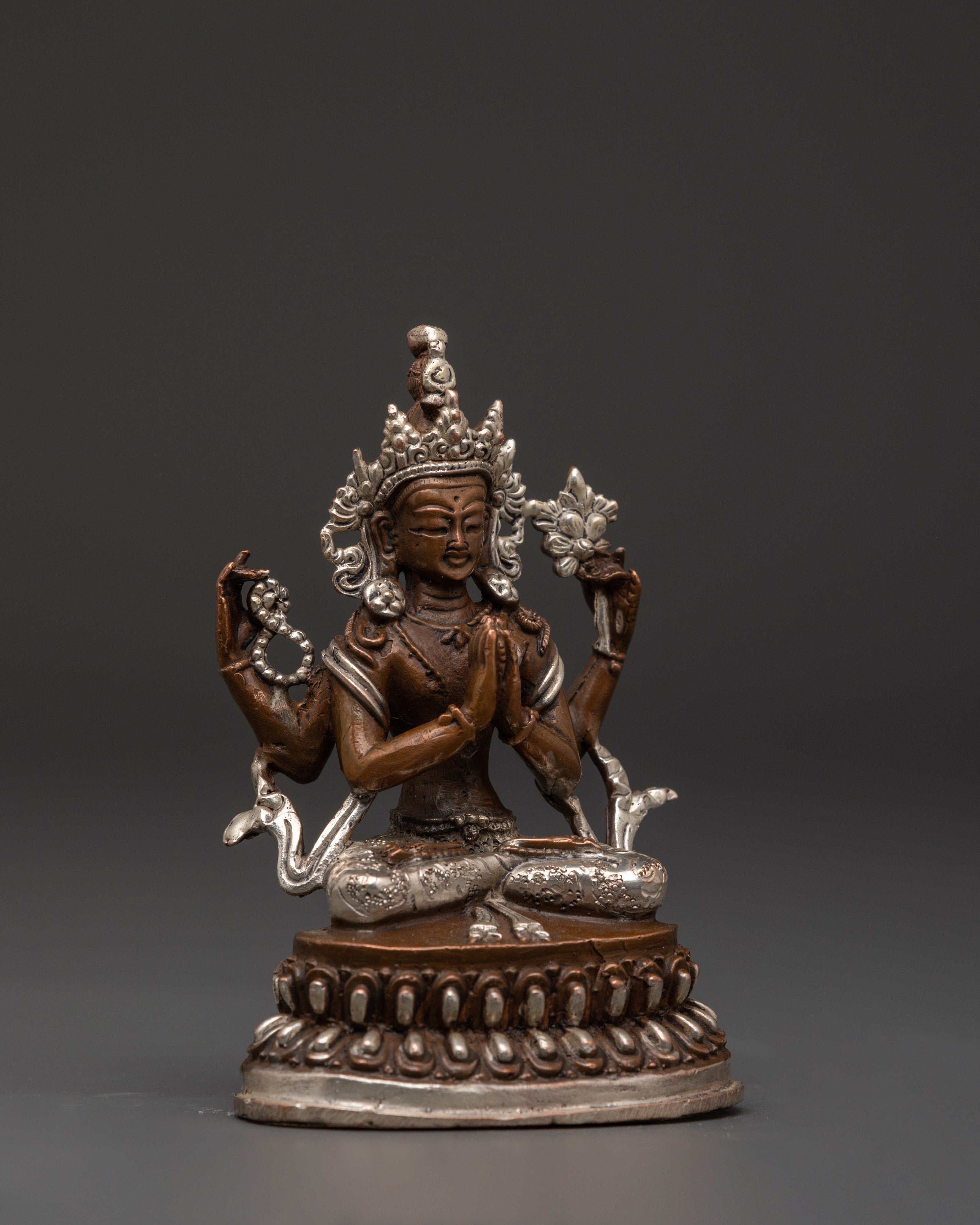 Incarnation Of Compassion Chenrezig | Handcrafted Buddhist Altar Decor