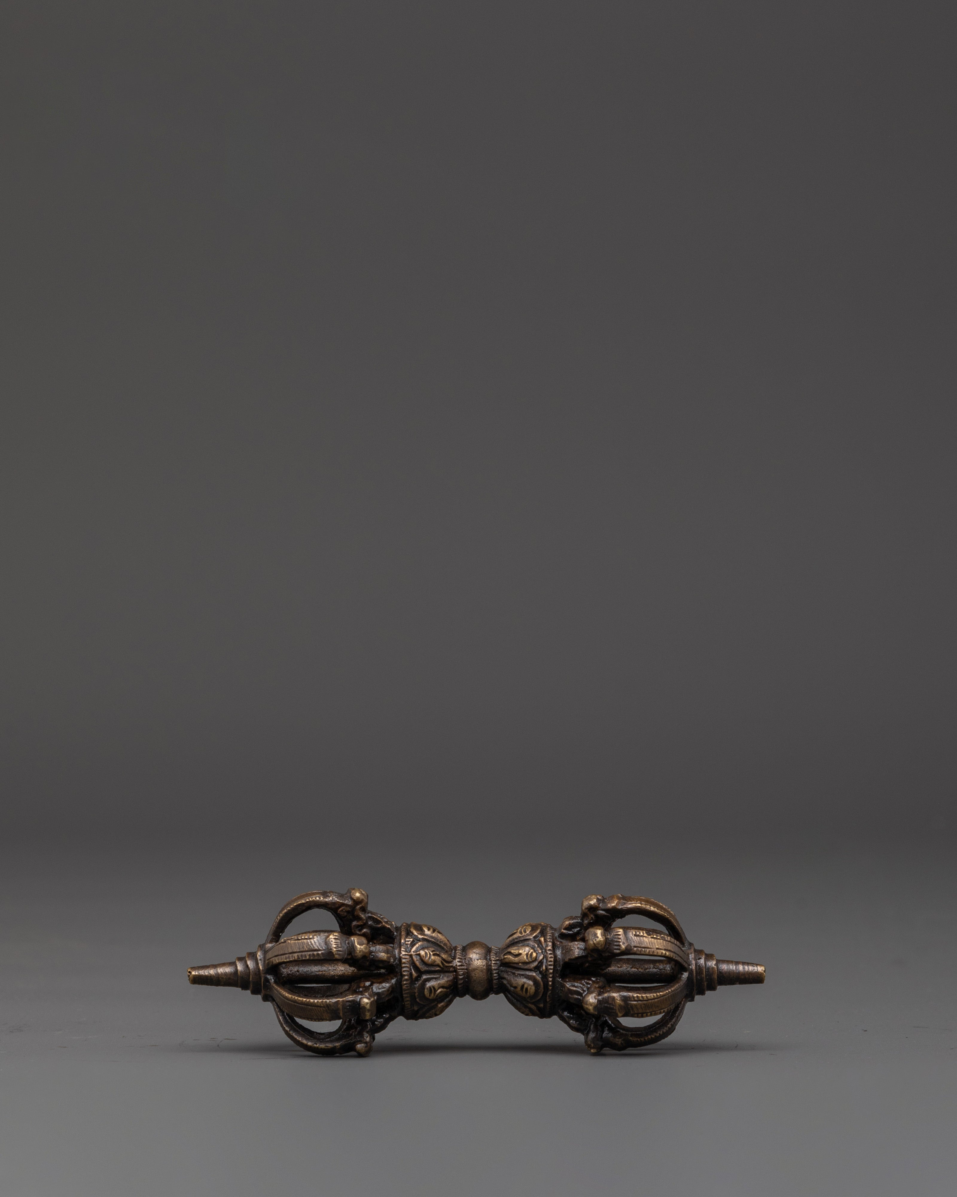 Brass Vajra And Bell With Cover | Buddhist Ritual Instruments