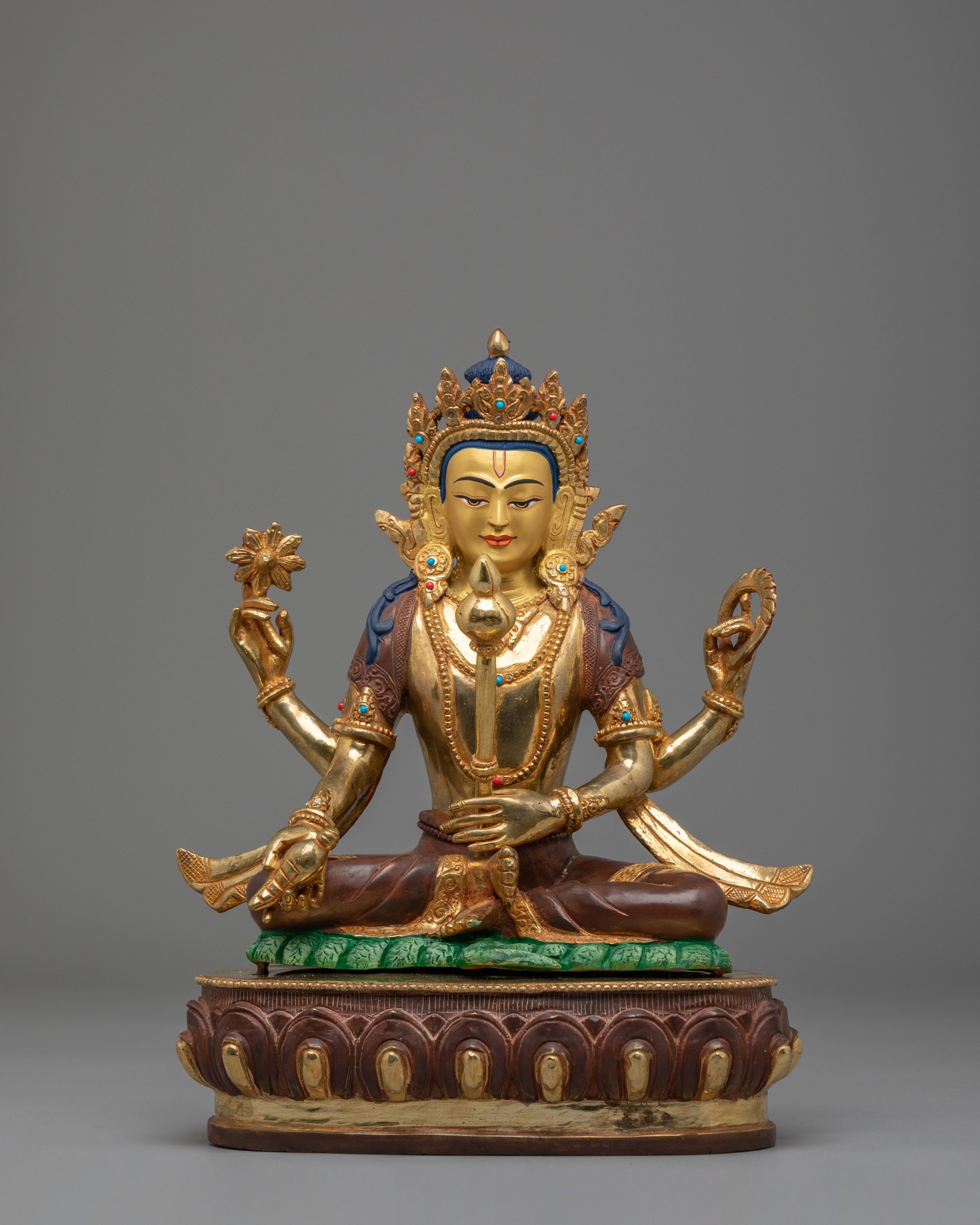Traditional Bishnu Altar Statue | Spiritual Home Decor