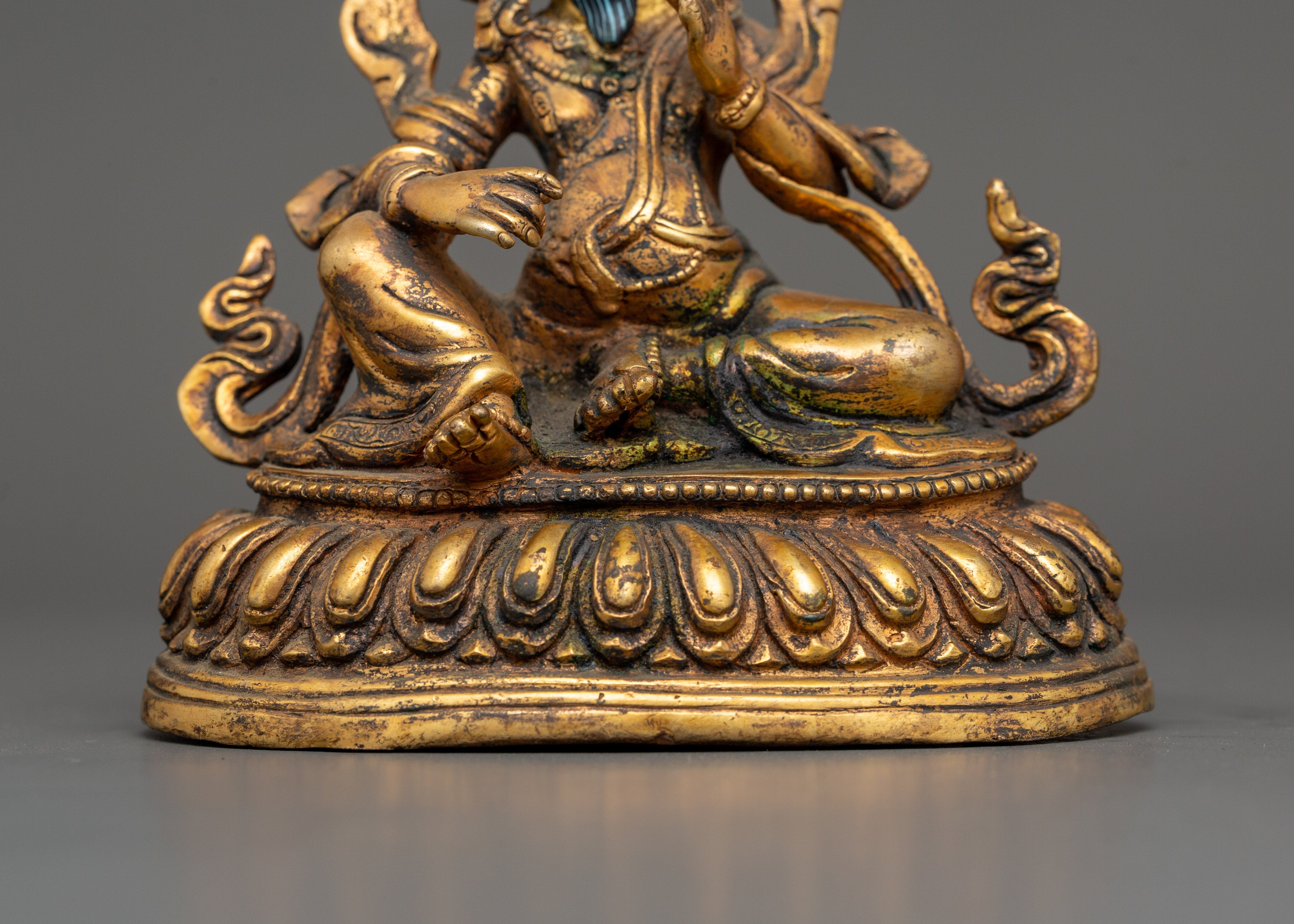 Chatur Maharaj Set | Majestic Gold-Plated Copper Statues for Divine Blessings