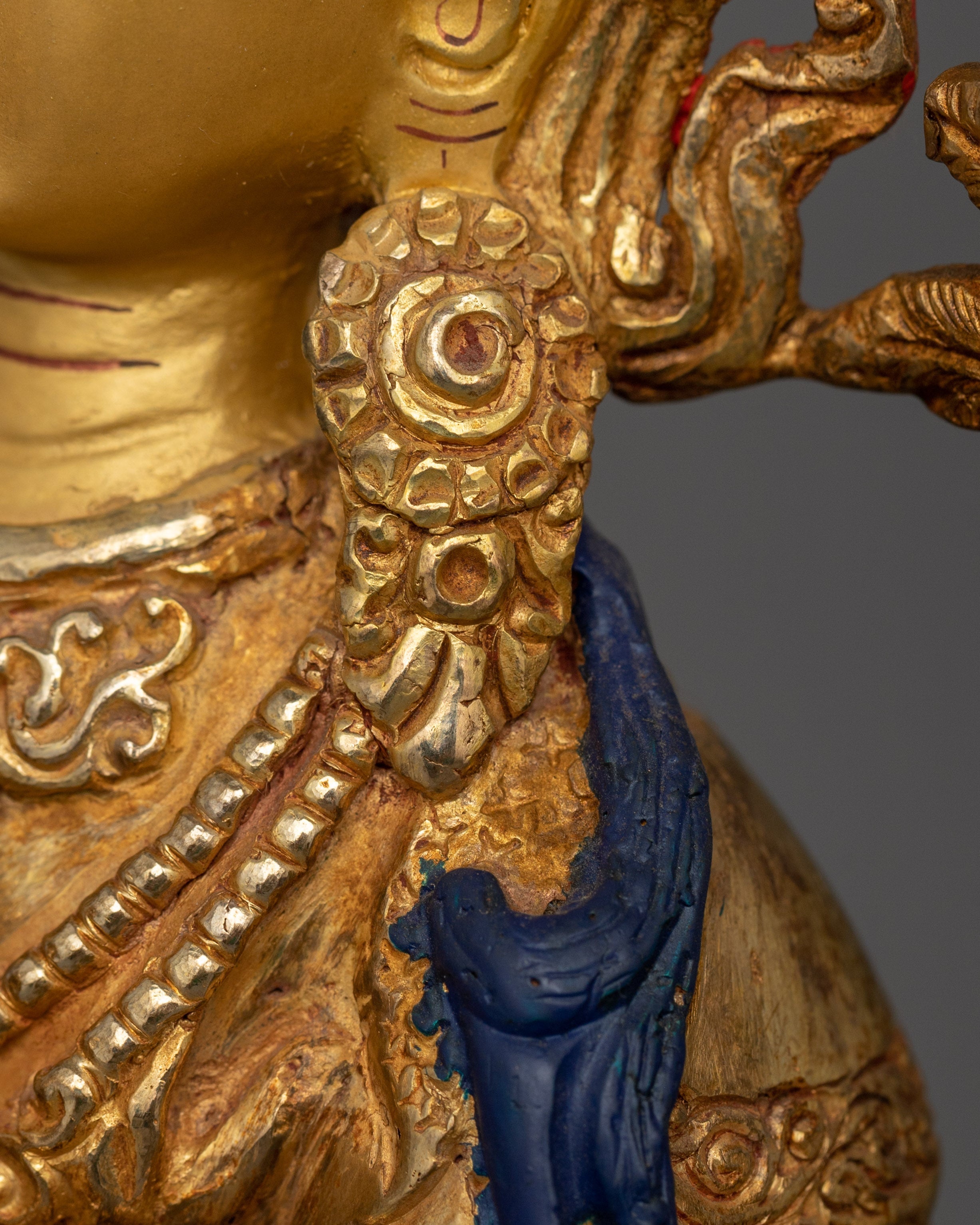 Handmade Himalayan Statue of Chenrezig | Bodhisattva of Compassion