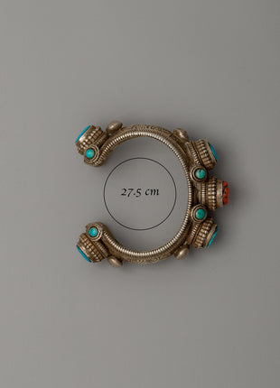 Handcrafted Silver Body Bracelet | Traditional Buddhist Jewelry