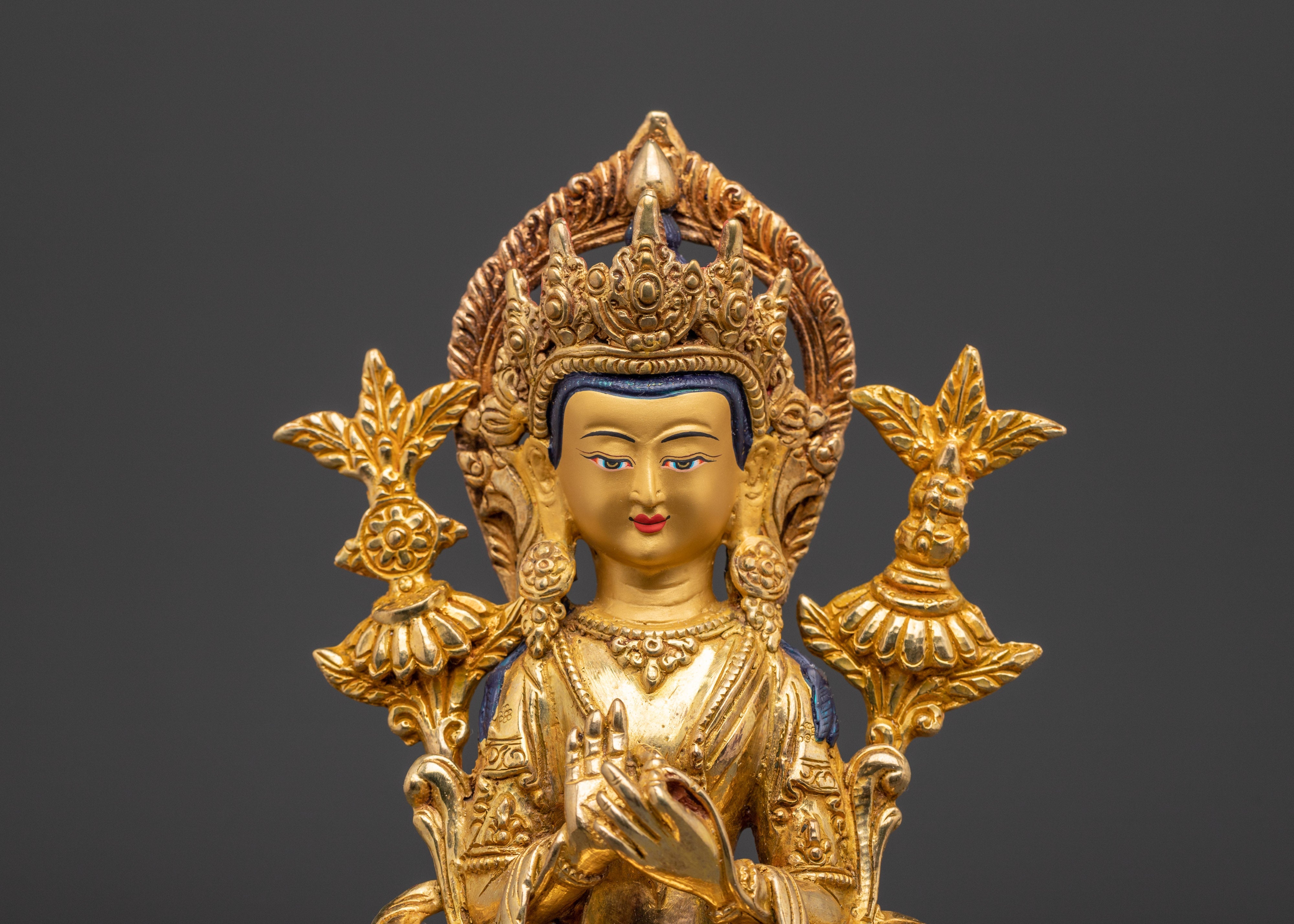 Handcrafted Maitreya Buddha Sculpture | Spiritual Decor for Altar or Meditation