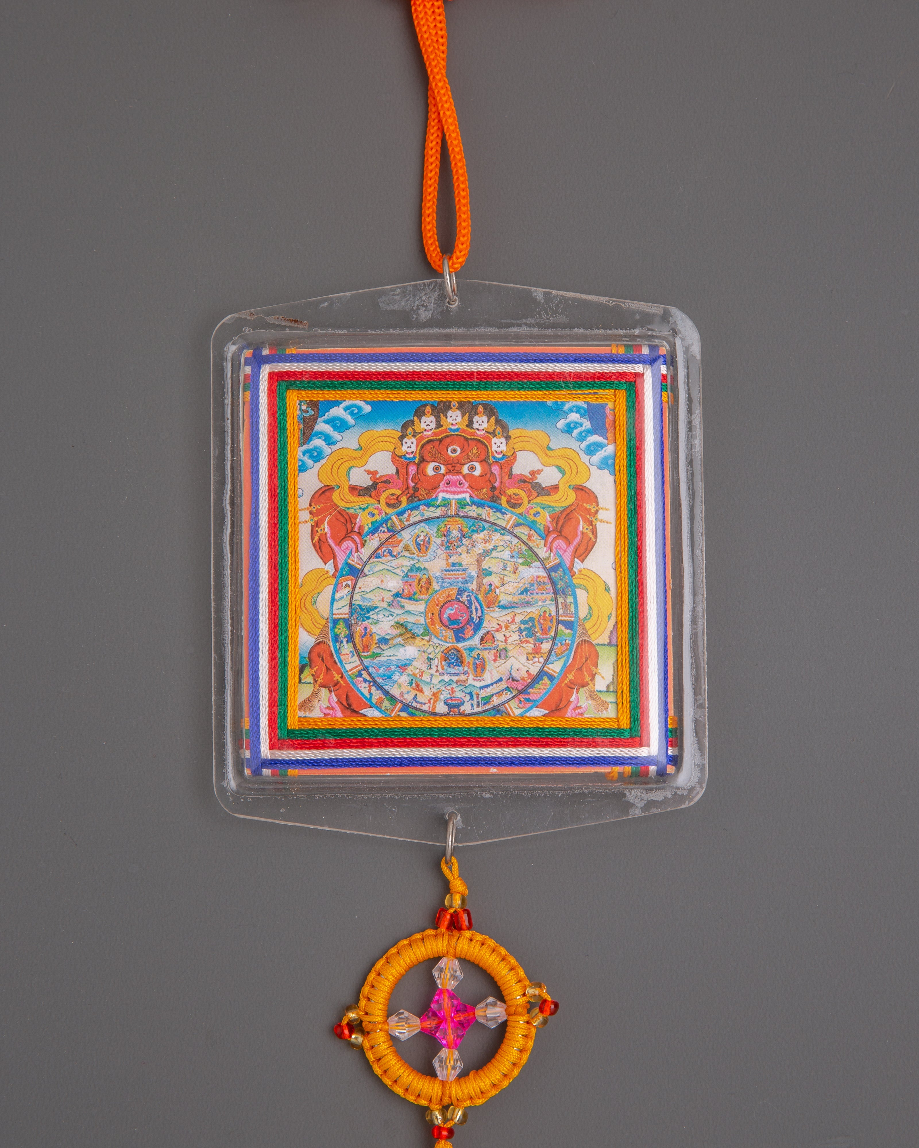 Spiritual Bhavachakra Mahakala Buti | Tibetan Wheel of Life Amulet