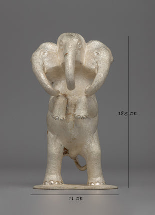 Decorative Elephant Trio Statue Set | Beautifully Detailed Elephant Sculptures