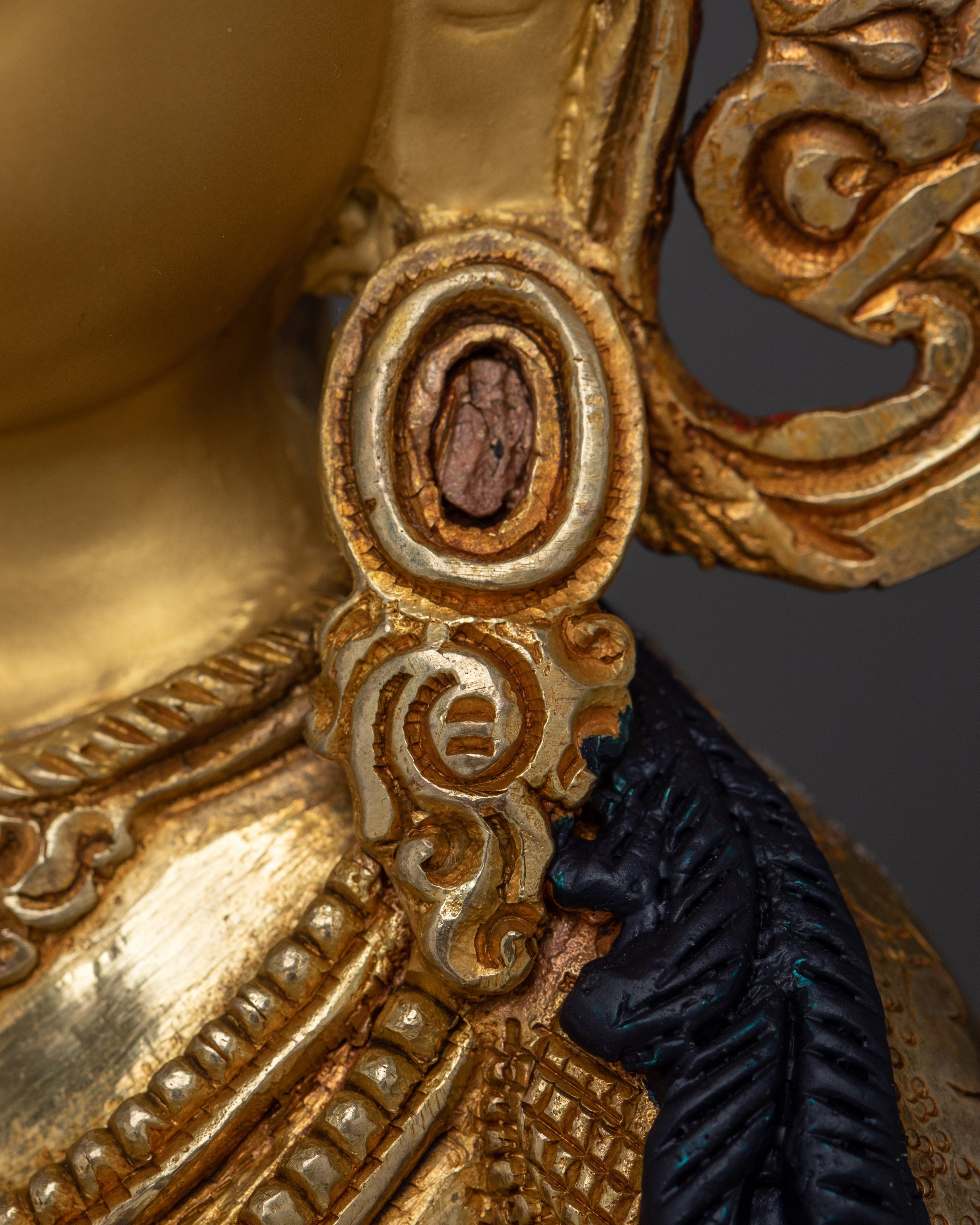 Handmade Dorje Sempa Golden Statue | Vajrasattva - Embodiment of Purification