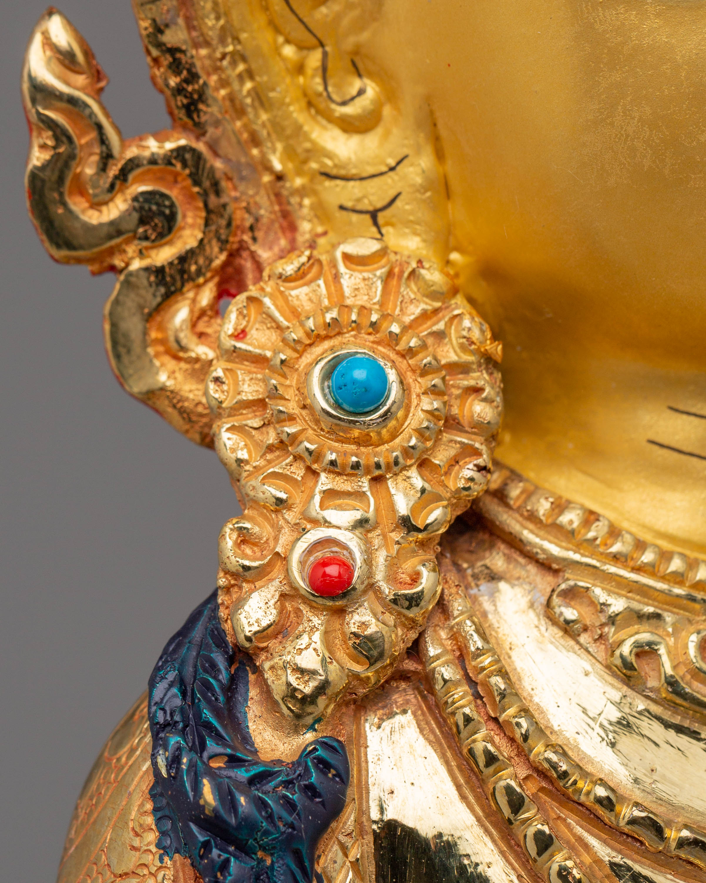 Amitayus Handcrafted Copper Statue | Gold Plated Tibetan Sculpture