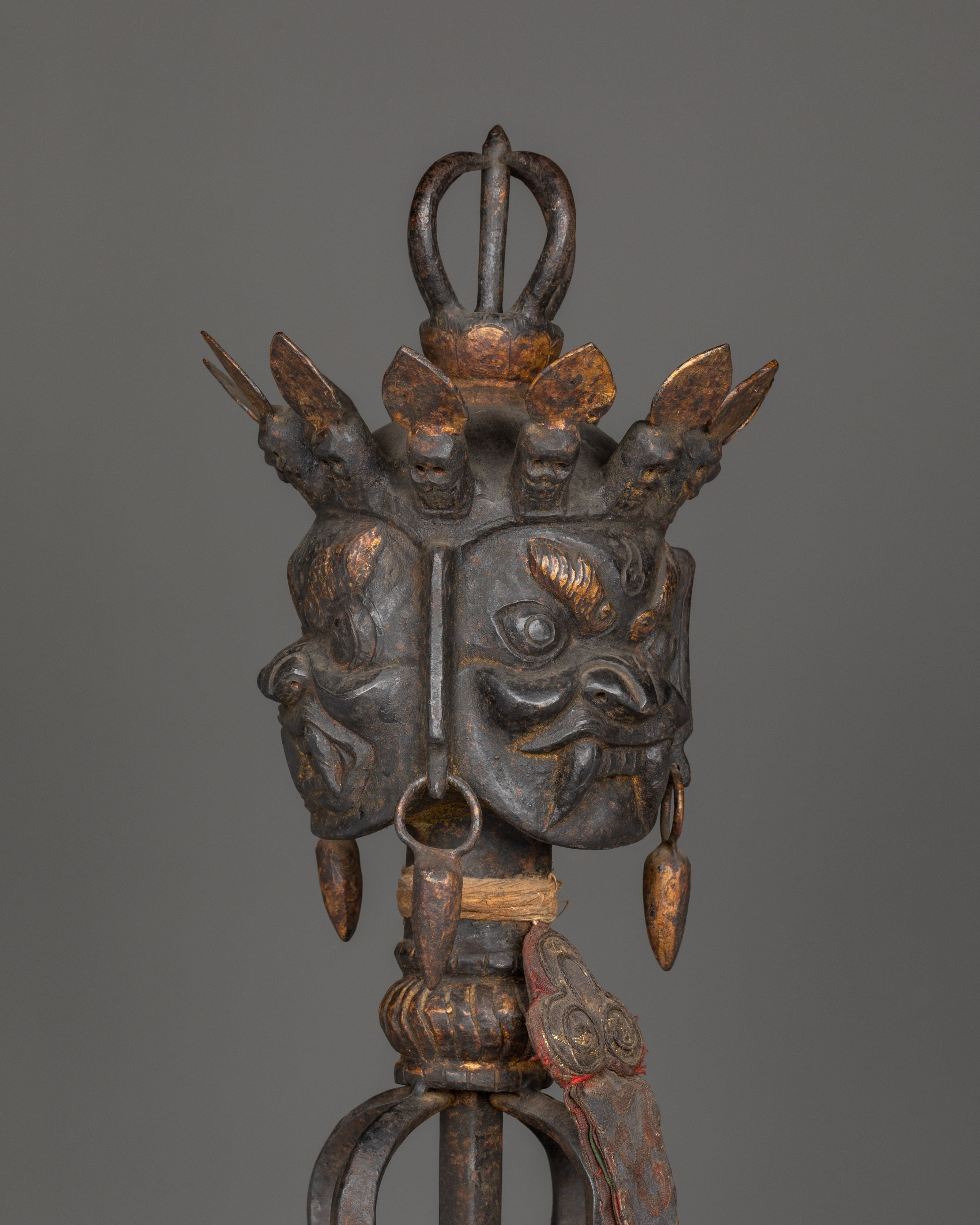 Sacred Iron Phurba Dagger | Vajra Ritual Tool