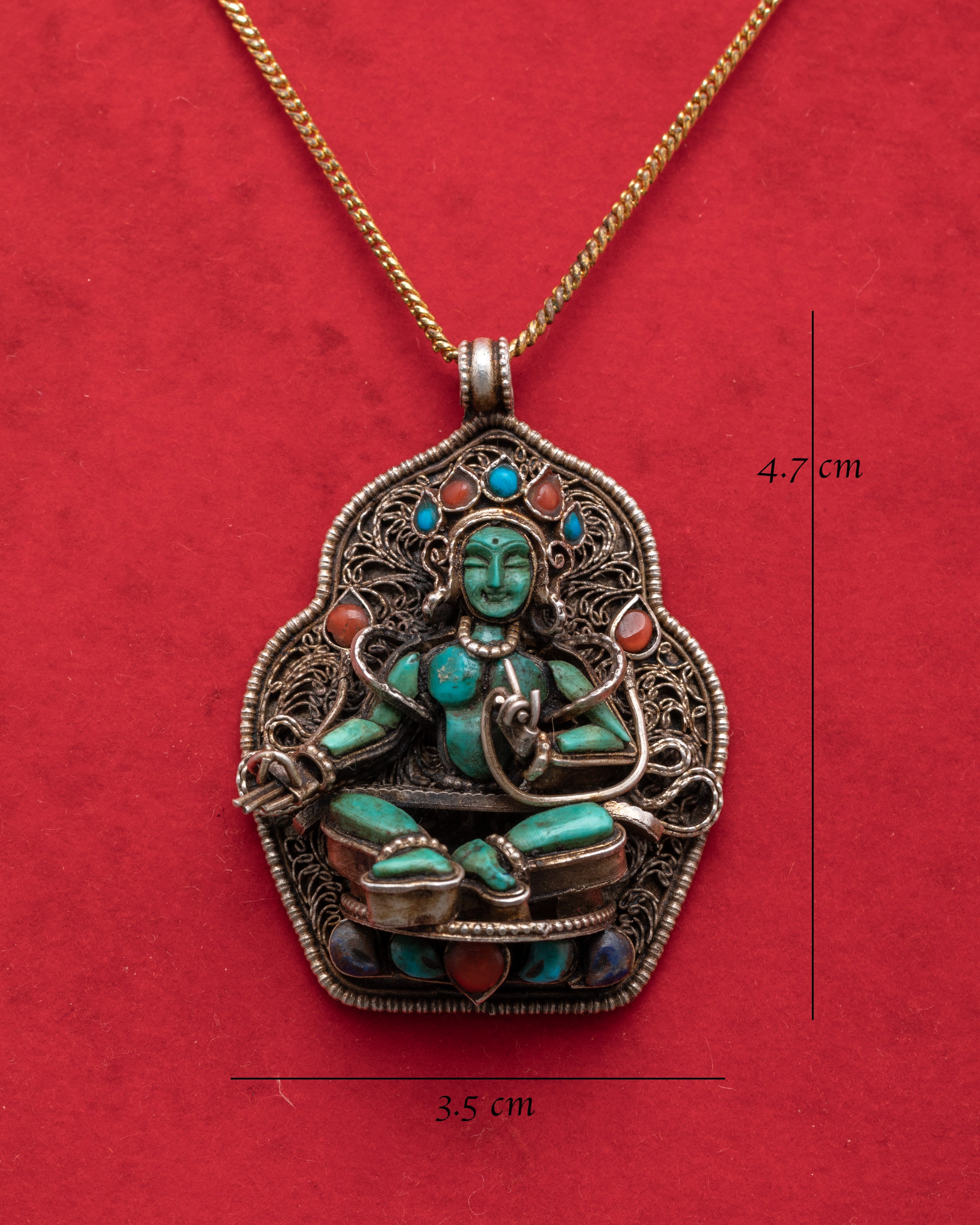 Shyama Tara Statue Locket | Goddess of Compassion and Protection