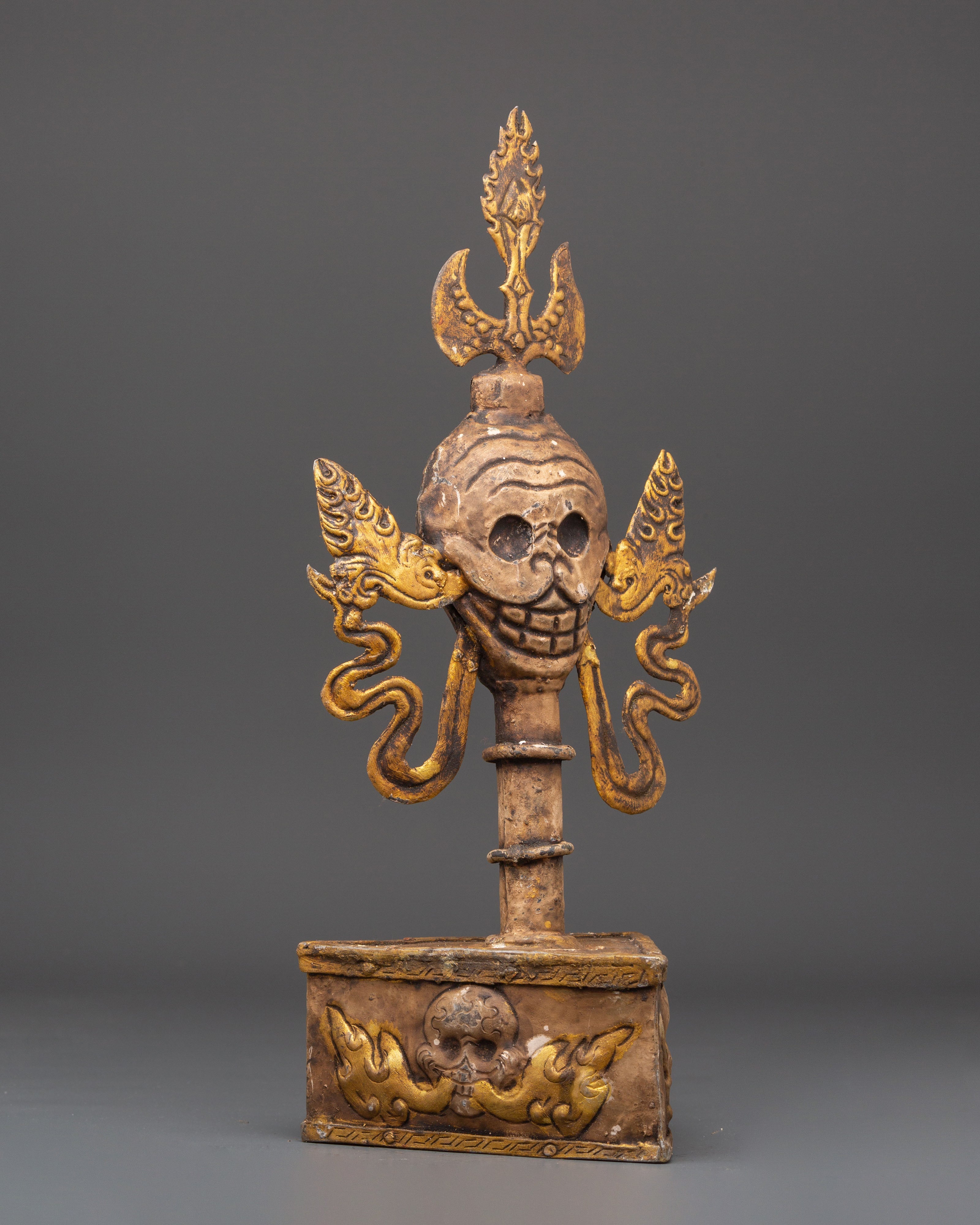 Tibetan Skull Ritual Decor | Sacred Buddhist Art