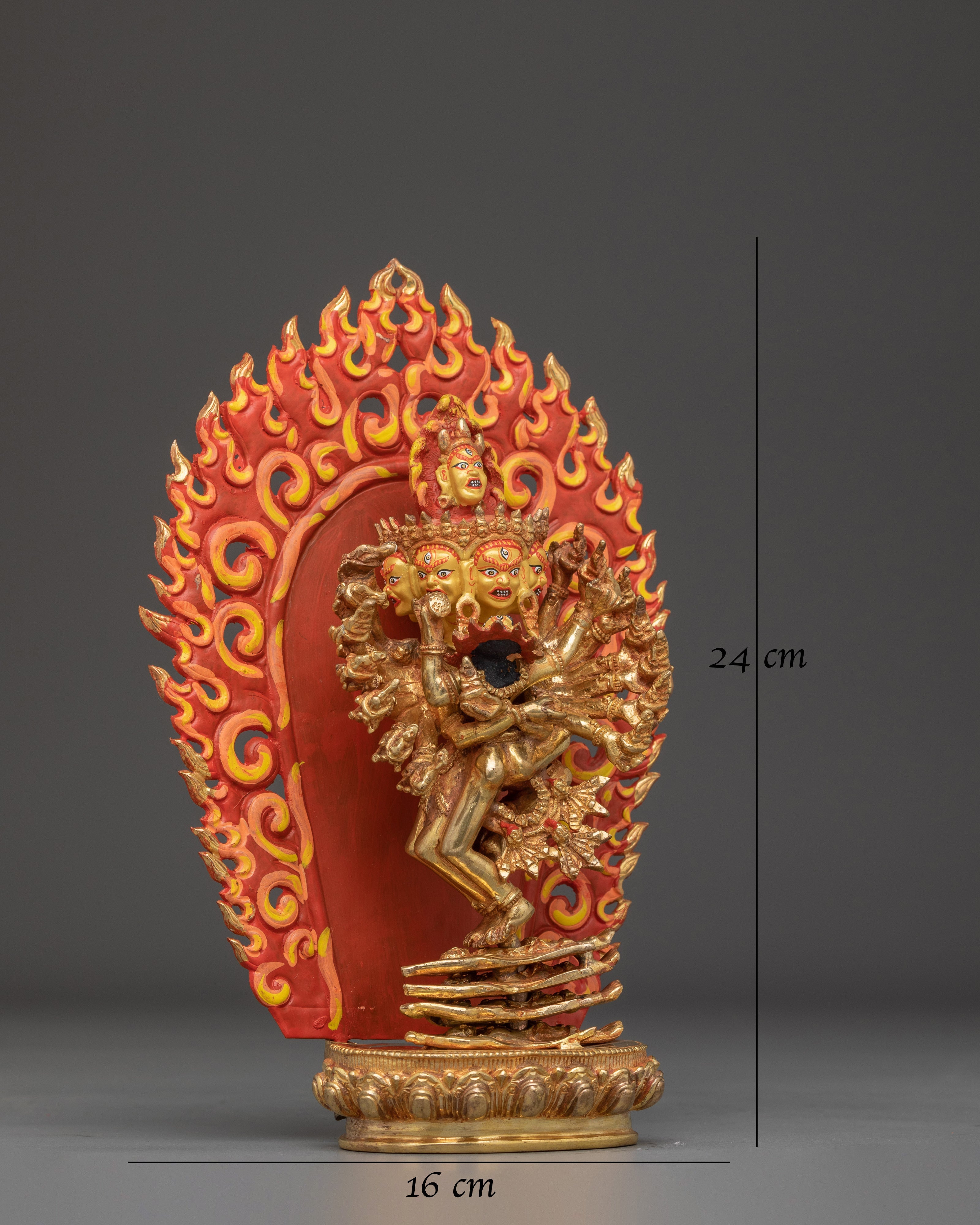 Hevajra Gold Gilded Statue