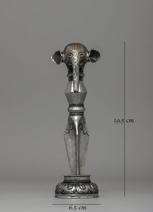 Hand-Carved Iron Elephant-Headed Phurba for Ritual Use |  Spiritual Practices
