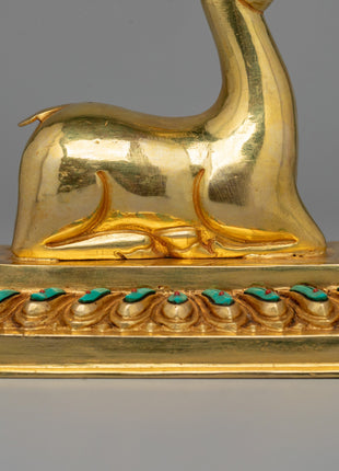 Dharma Wheel and Deer Set | Sacred Symbol of Dharma