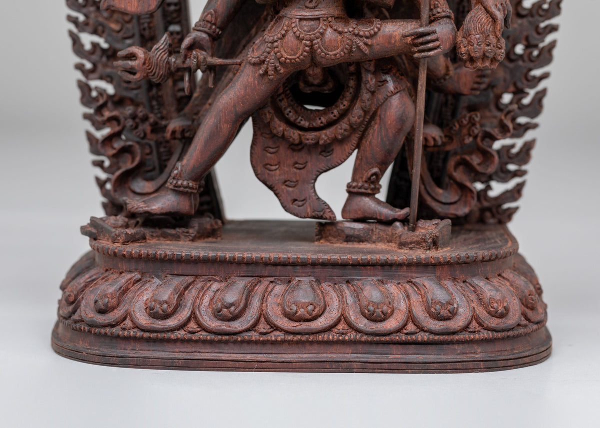 Traditional Chakrasamvara Sculpture | Handcrafted Wooden Artwork