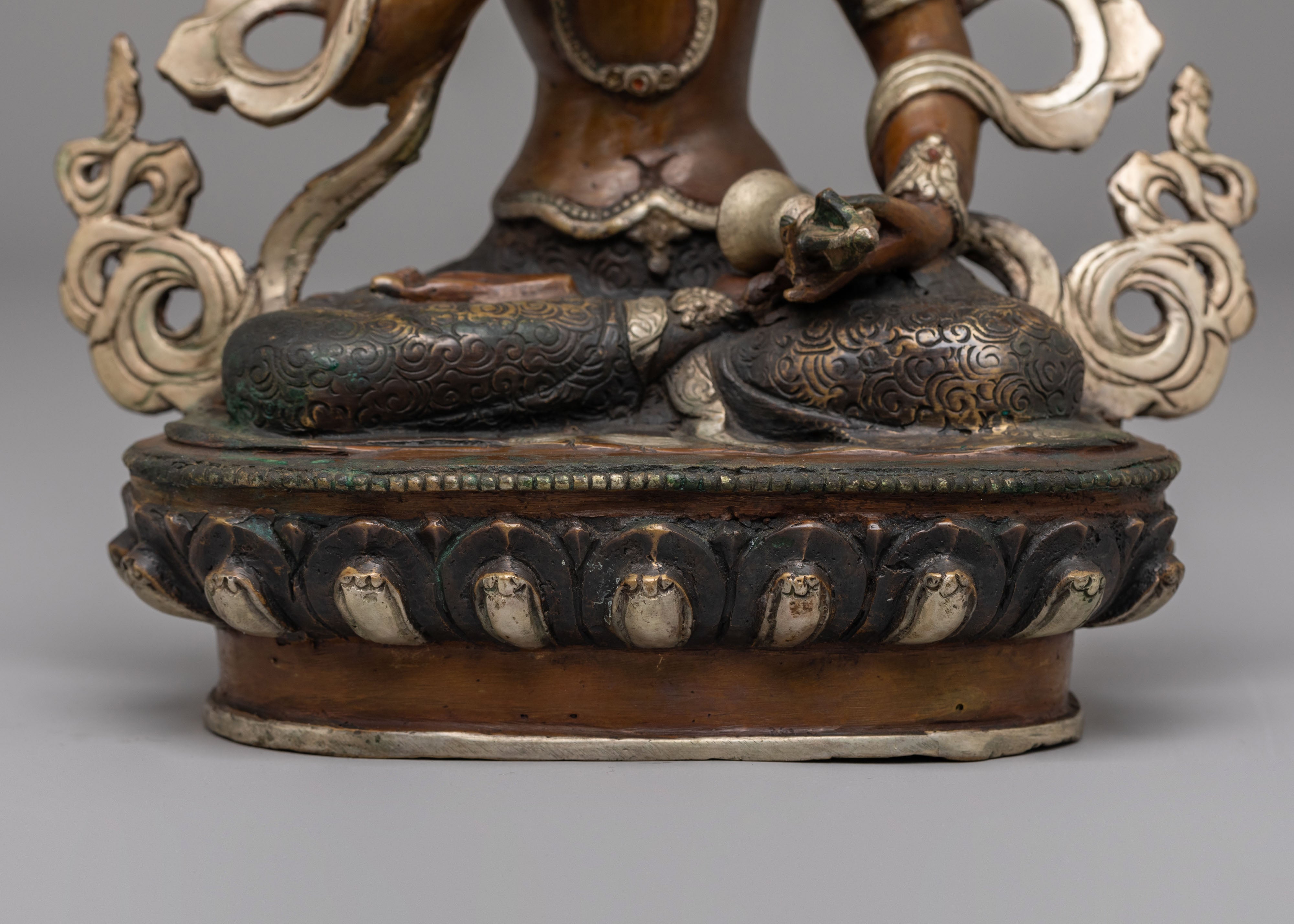 Sacred Tibetan Vajrasattva Purification Statue | Tibetan Buddhist Purification Deity