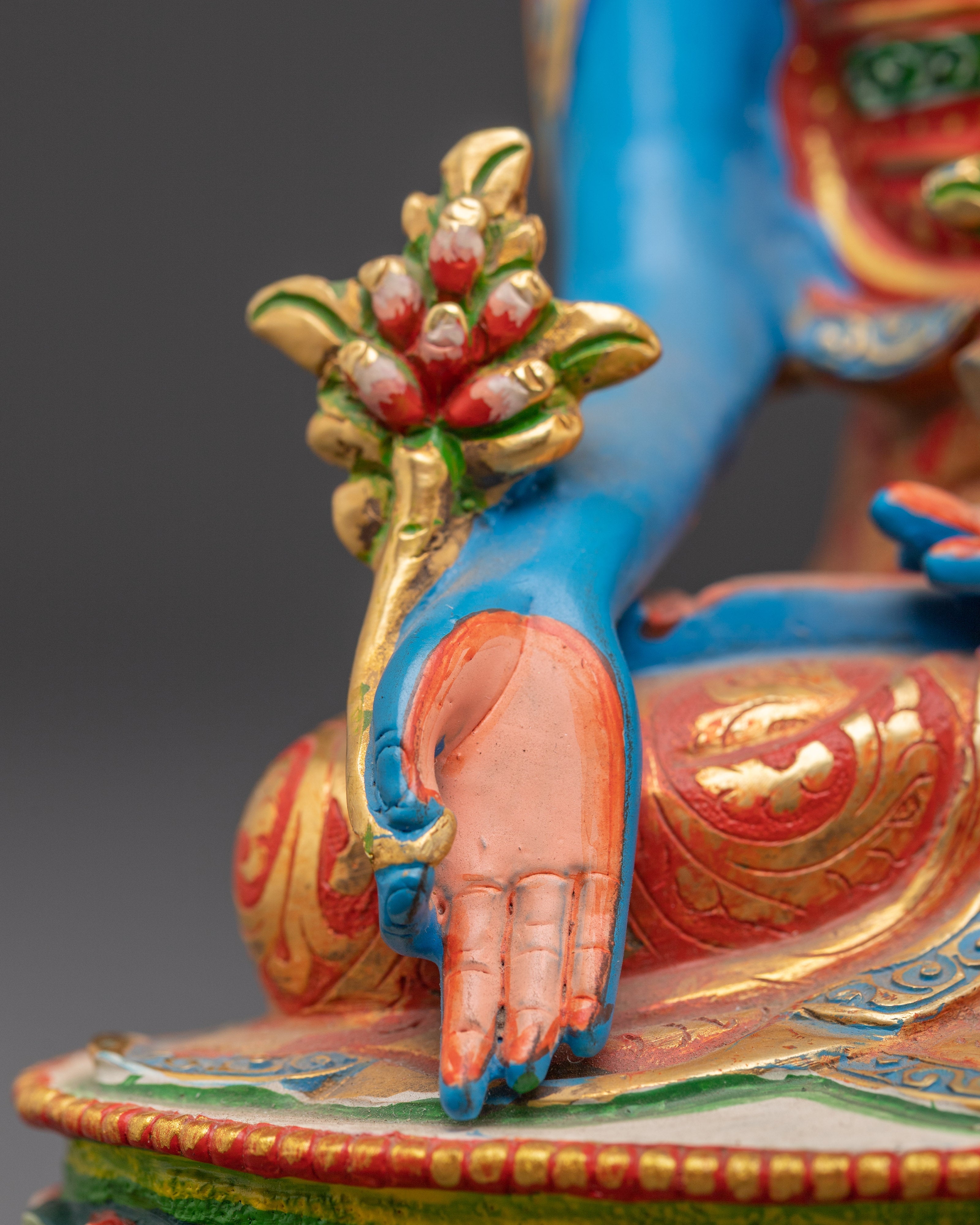 Handcrafted Medicine Buddha Sculpture | Tibetan Healing Statue