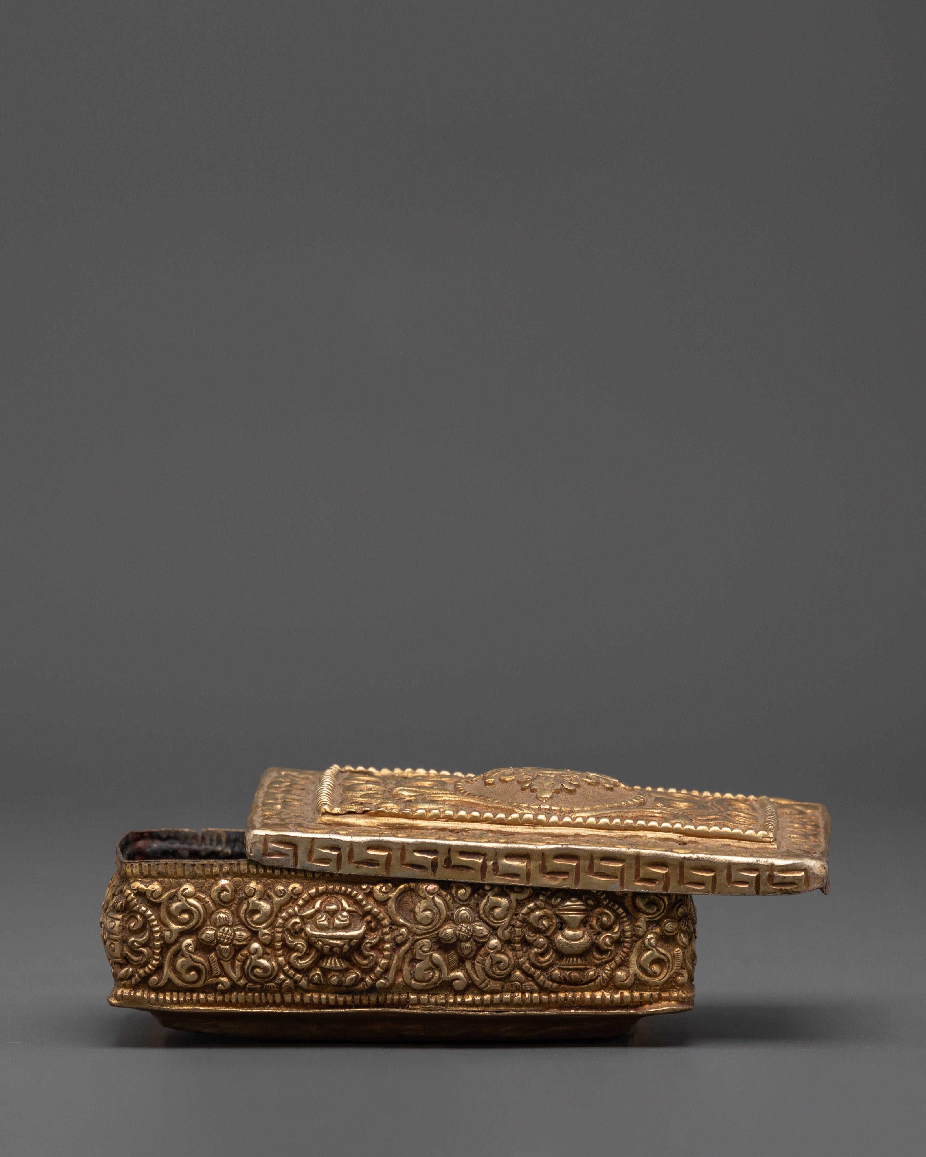 Decorative Gold Plated Keepsake Box | Elegant Copper Jewelry and Trinket Storage