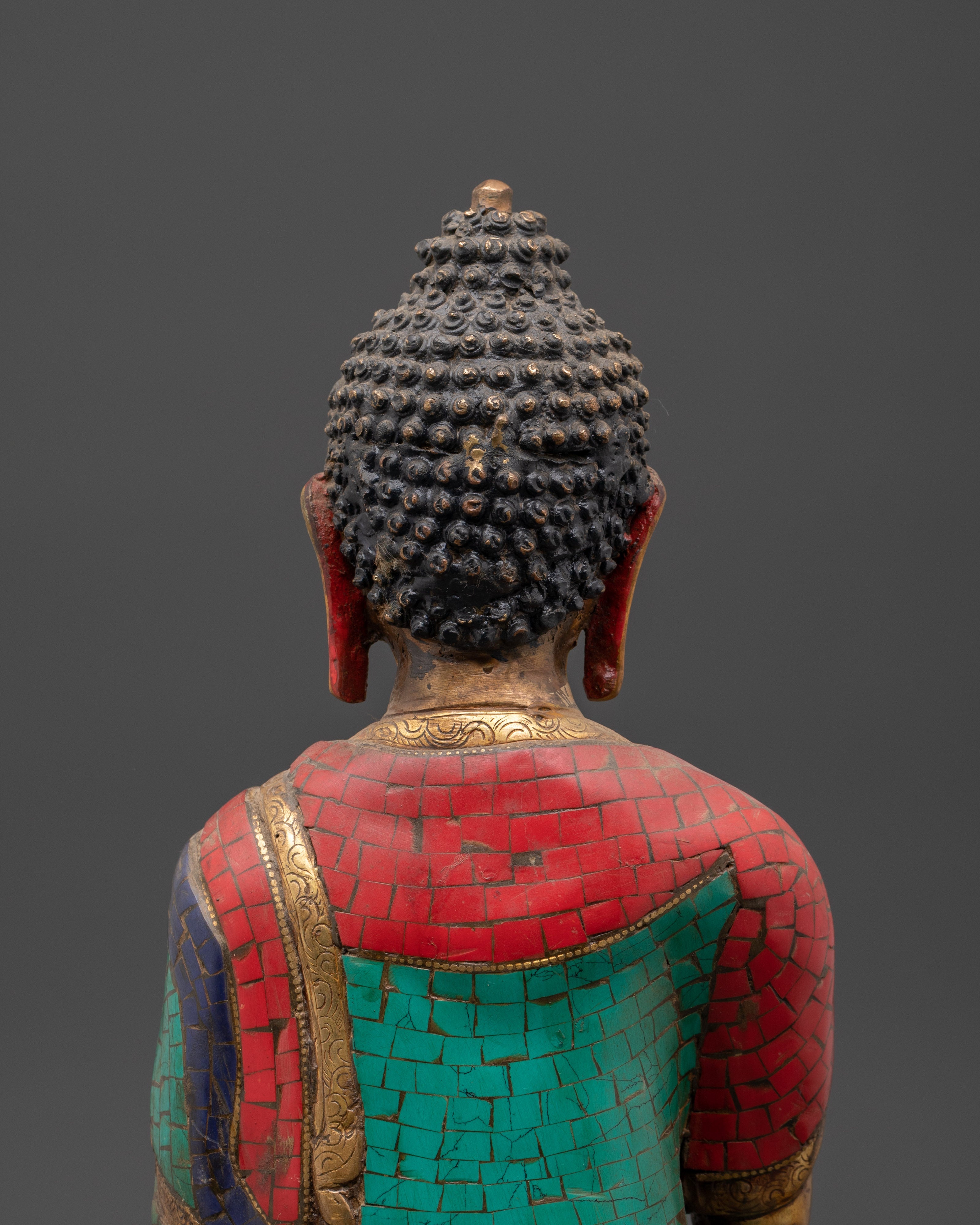 Shakyamuni Buddha Meditation Copper Statue | Figurine for Altar Spaces and Shrine Decor
