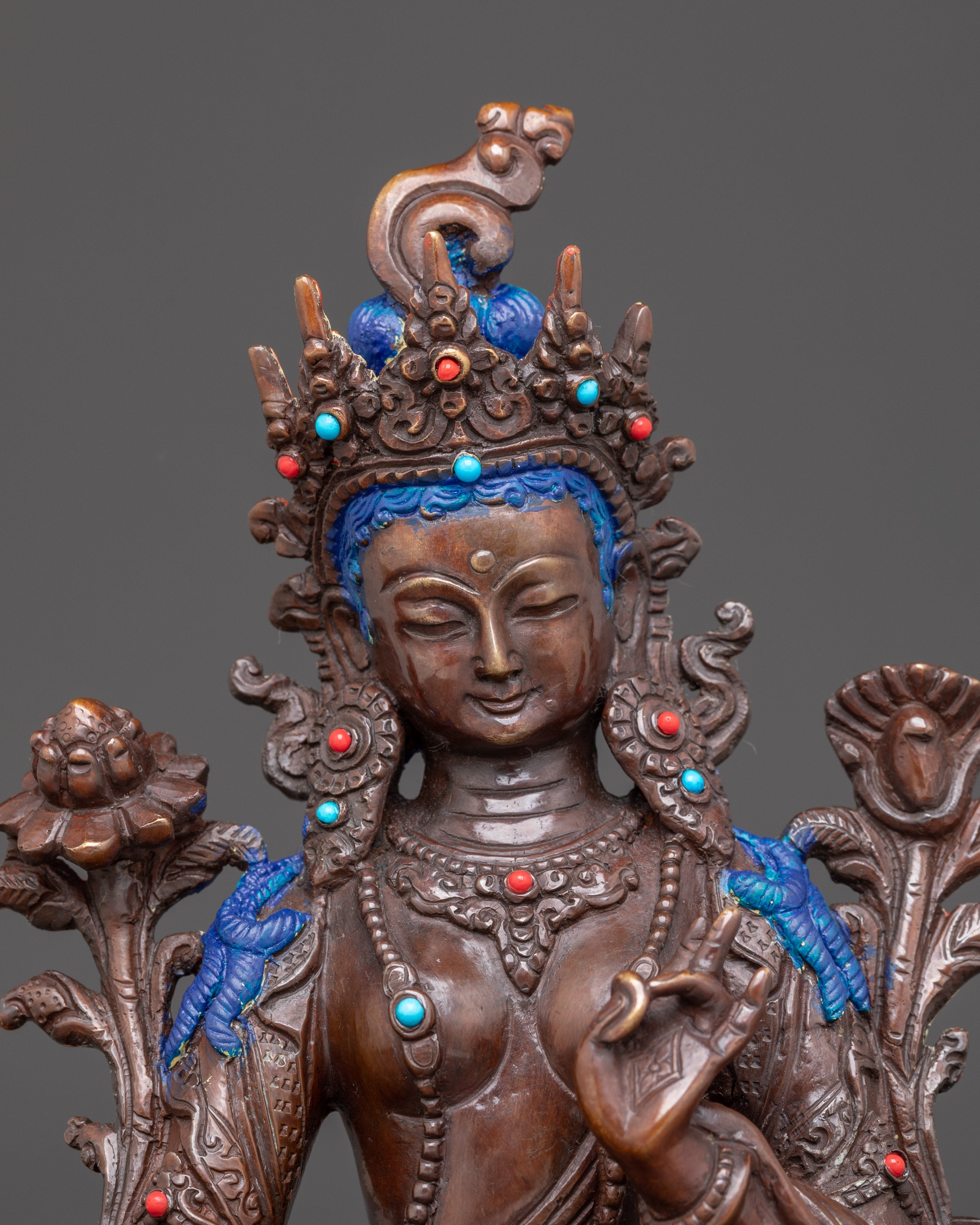 Handmade Mother Green Tara (Shyama Tara) Statue | Spiritual Decor