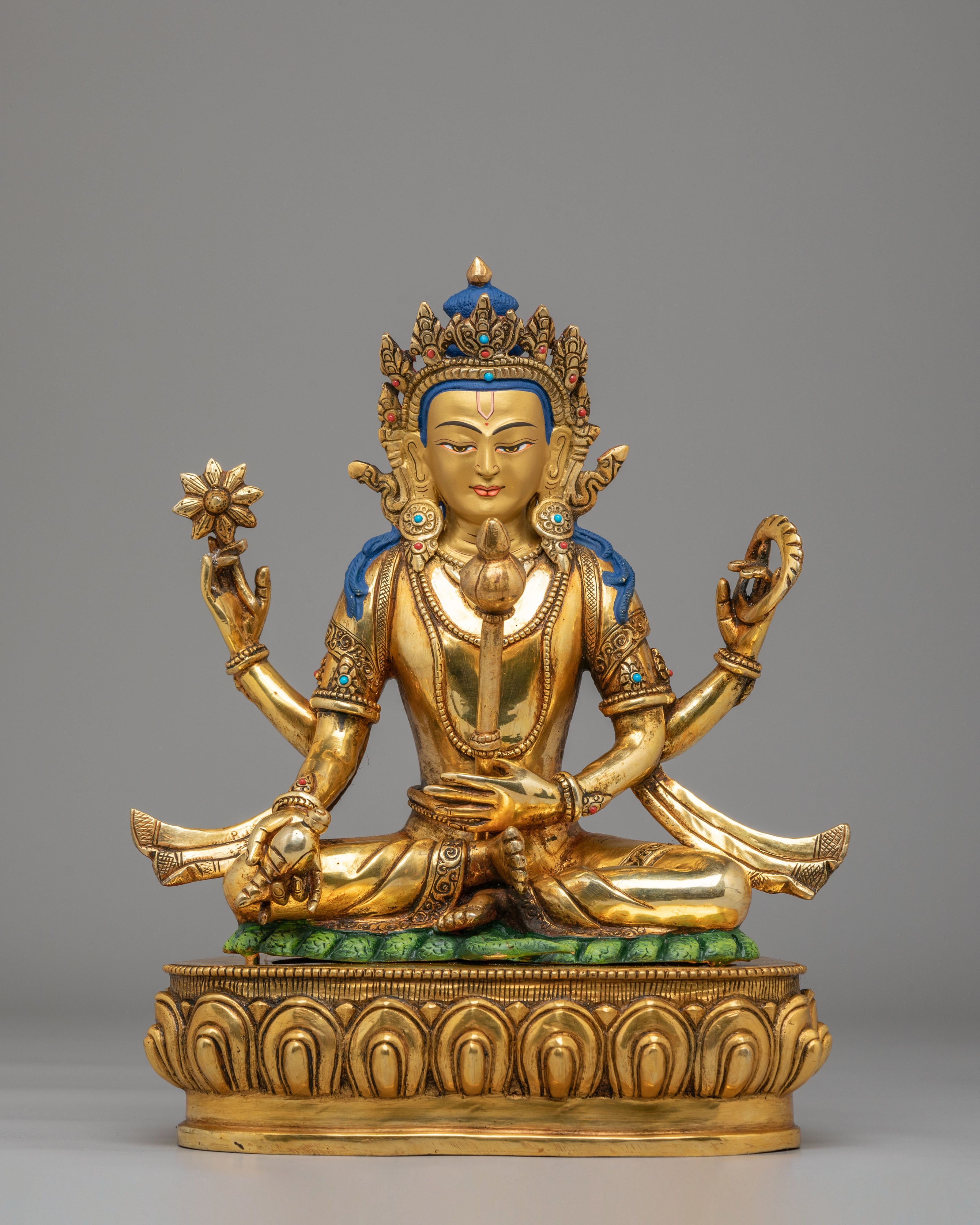 Handcrafted Bishnu Spiritual Figurine | Sacred Home Decor
