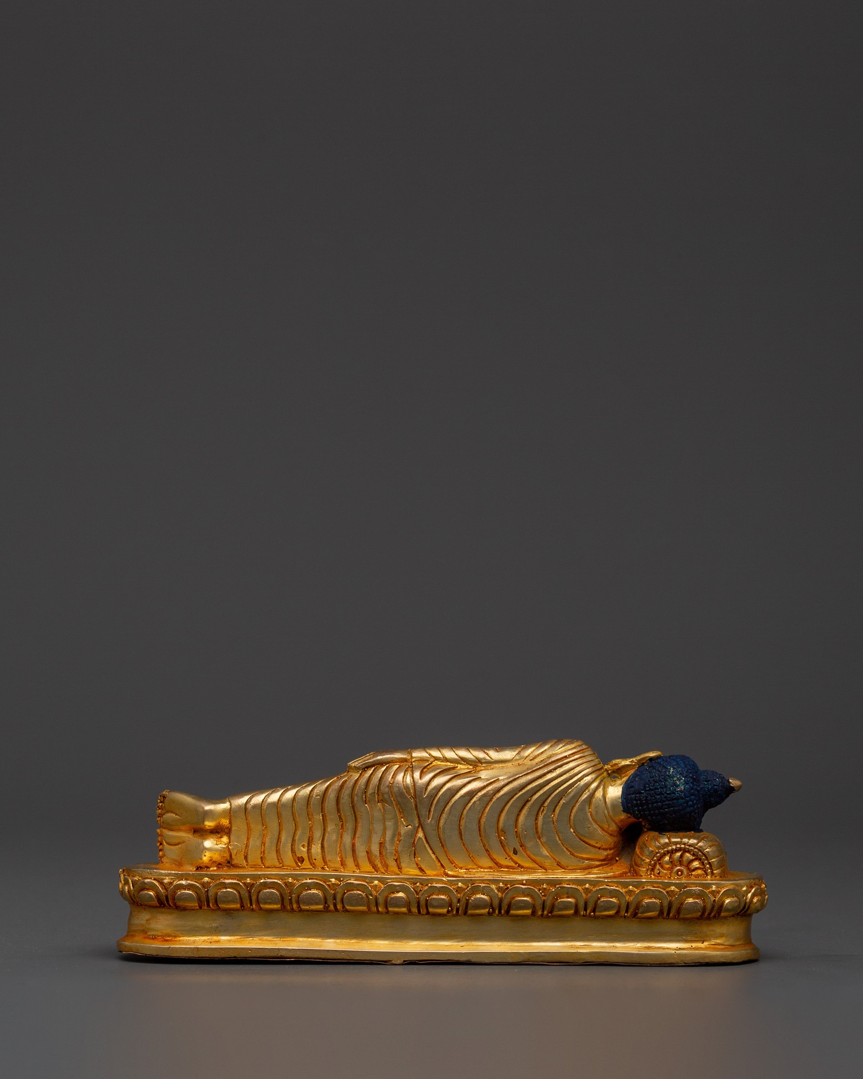 Gold-Plated Sleeping Buddha Statue | Meditation & Home Blessings