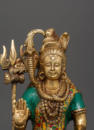 Brass Lord Shiva Statue | Seated Hindu Deity Sculpture