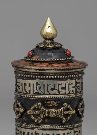 Sacred Tibetan Home Decor Om Mani Padme Hum Prayer Wheel | Spiritual Practice Essentials