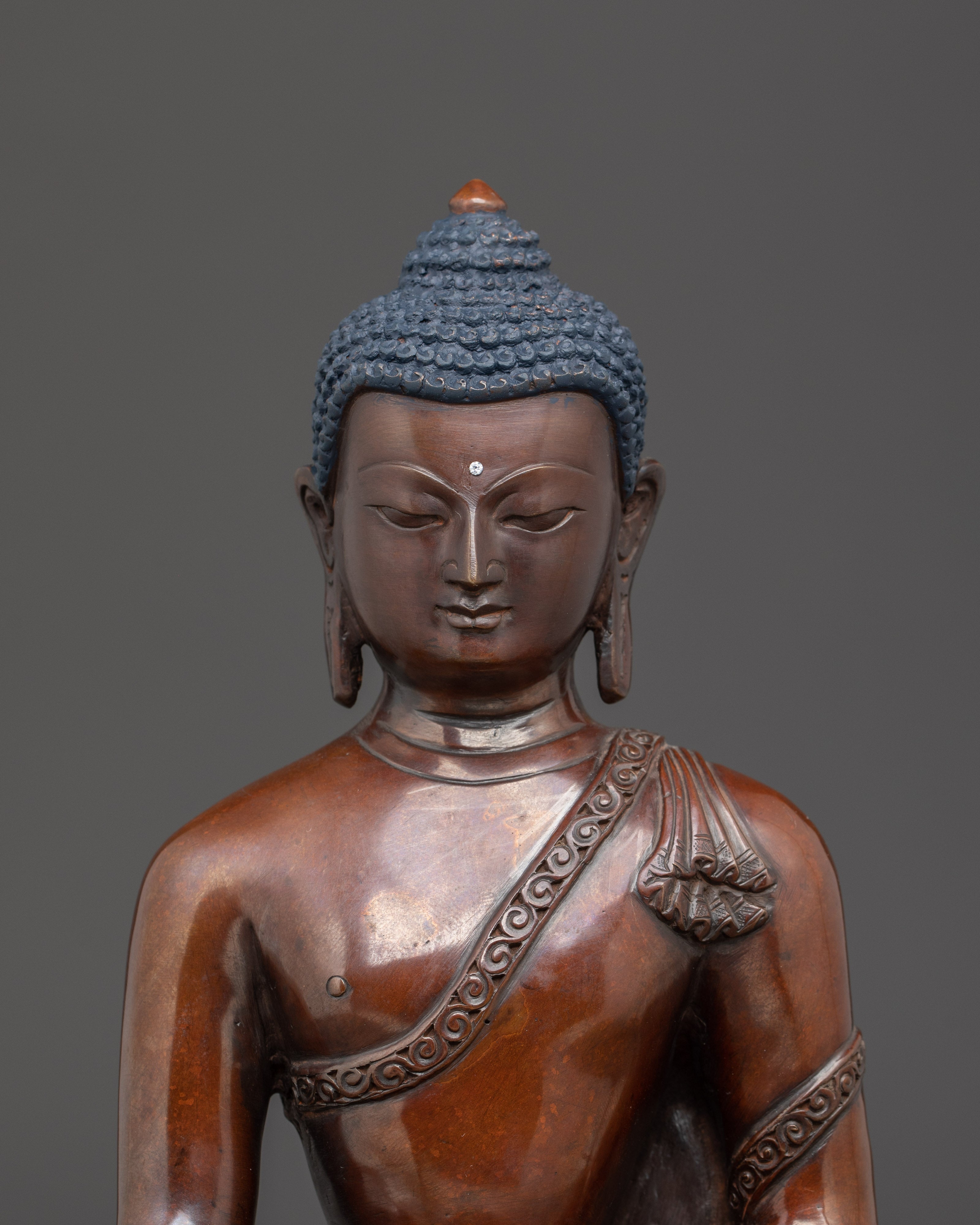 9.6 Inch Copper Statue of Shakyamuni Buddha
