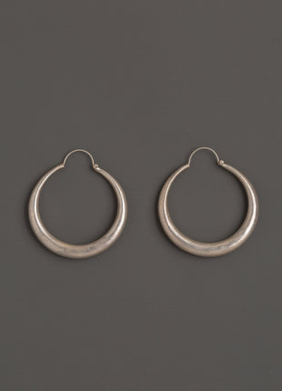 Tibetan Crescent Hoop Earrings