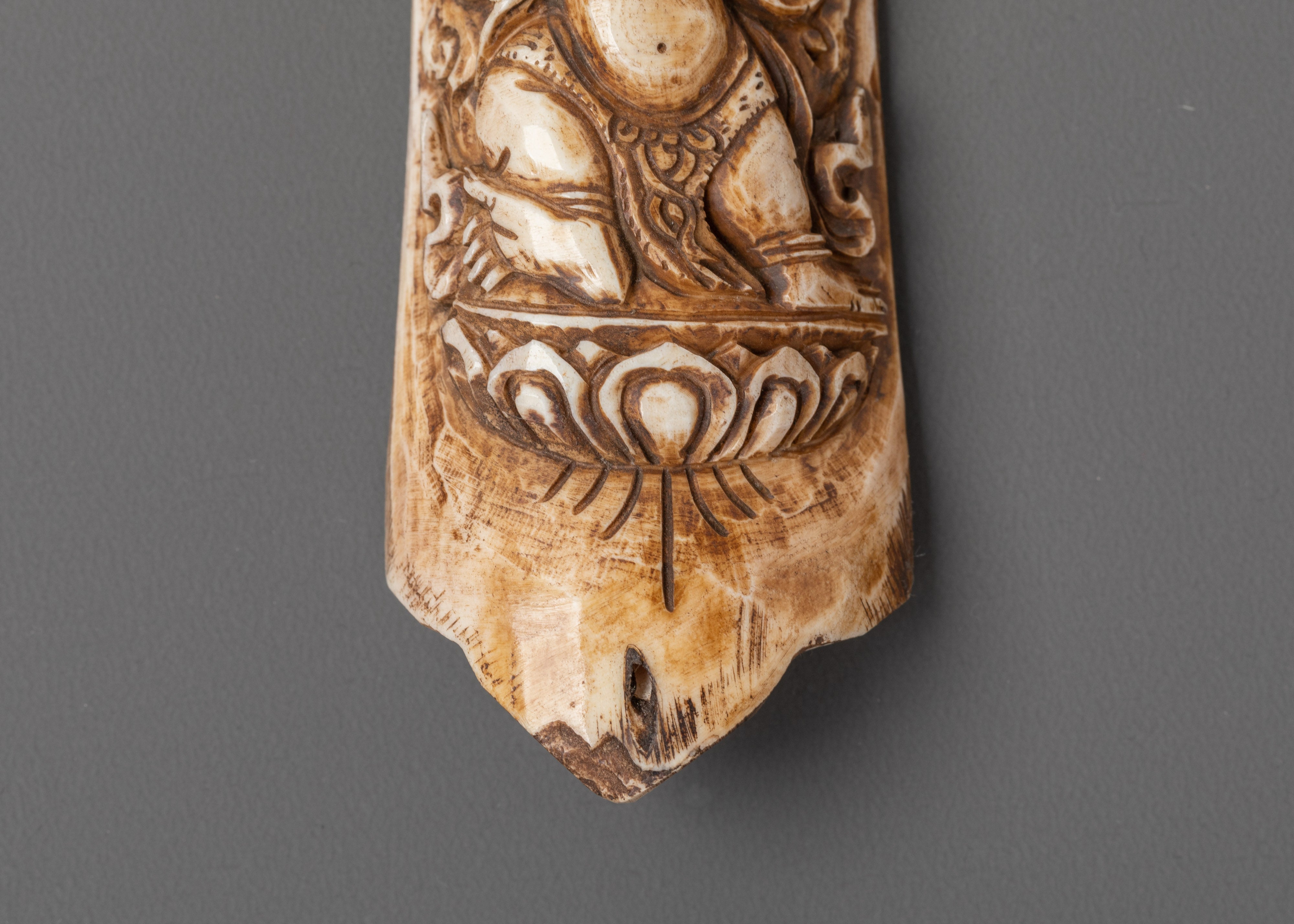 Fierce Protector Deity Mahakala Carved Ethically Sourced Bone | Transformation and Wisdom