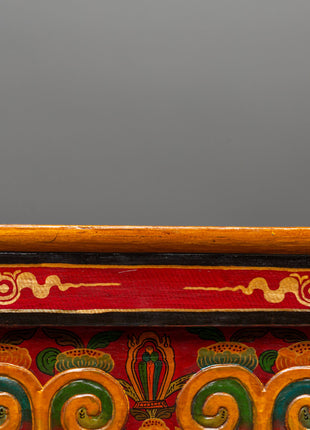 Hand-carved Table Buddhist Folding Table | Wooden Ritual Altar Table
