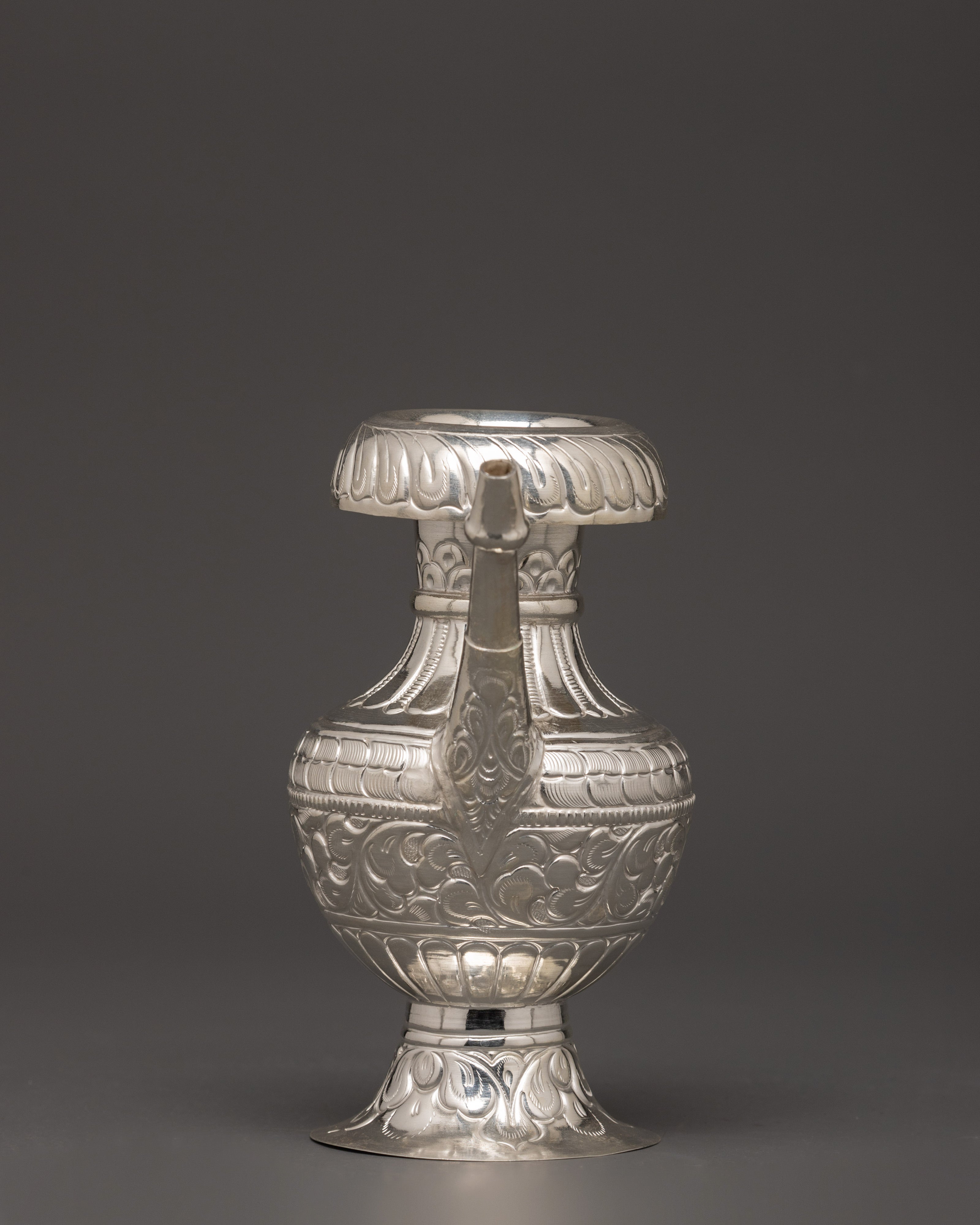 Silver Karuwa Decorative Vessel | Ideal for Rituals and Ceremonies