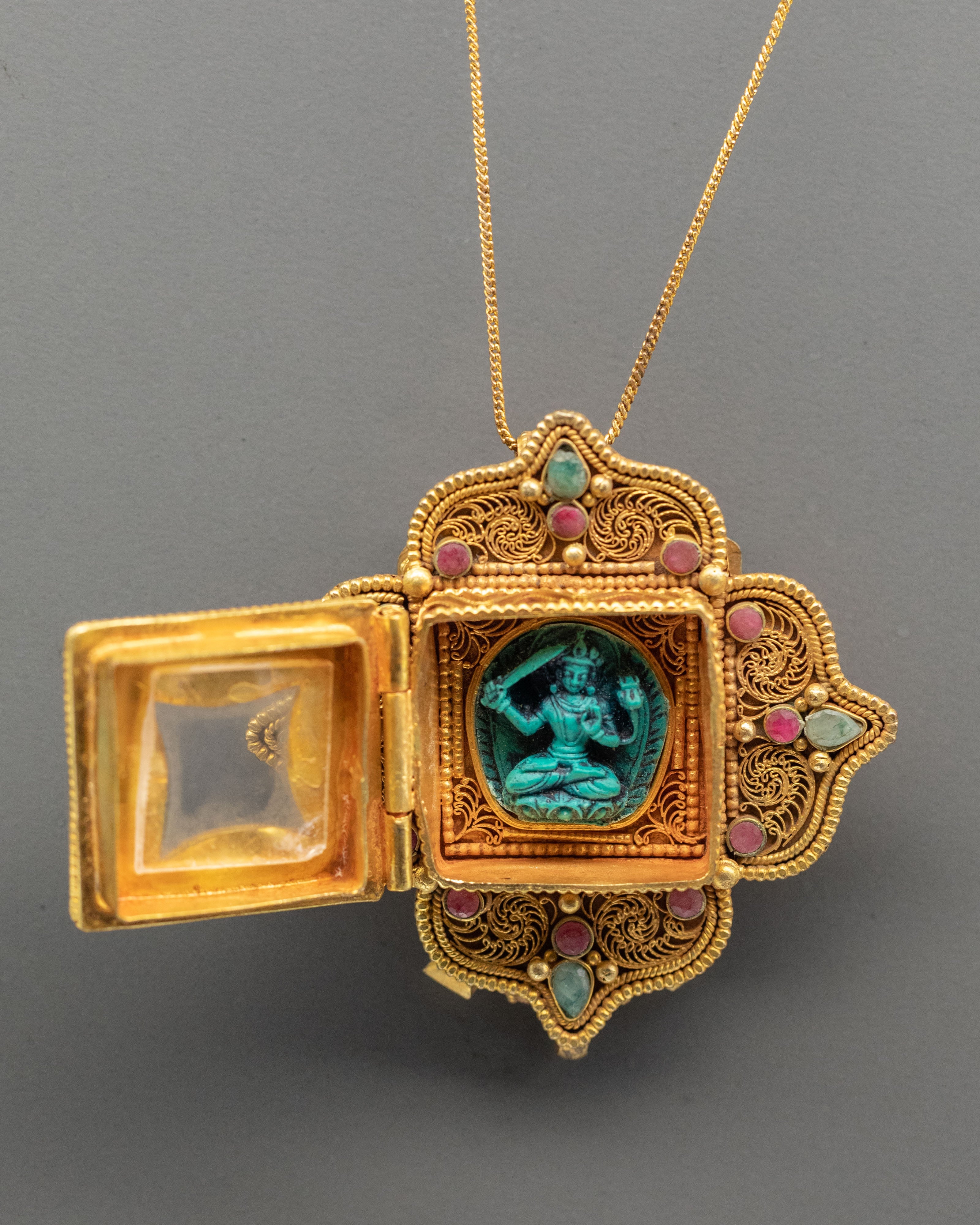 Traditional Buddhist Ghau Box Locket | Tibetan Locket