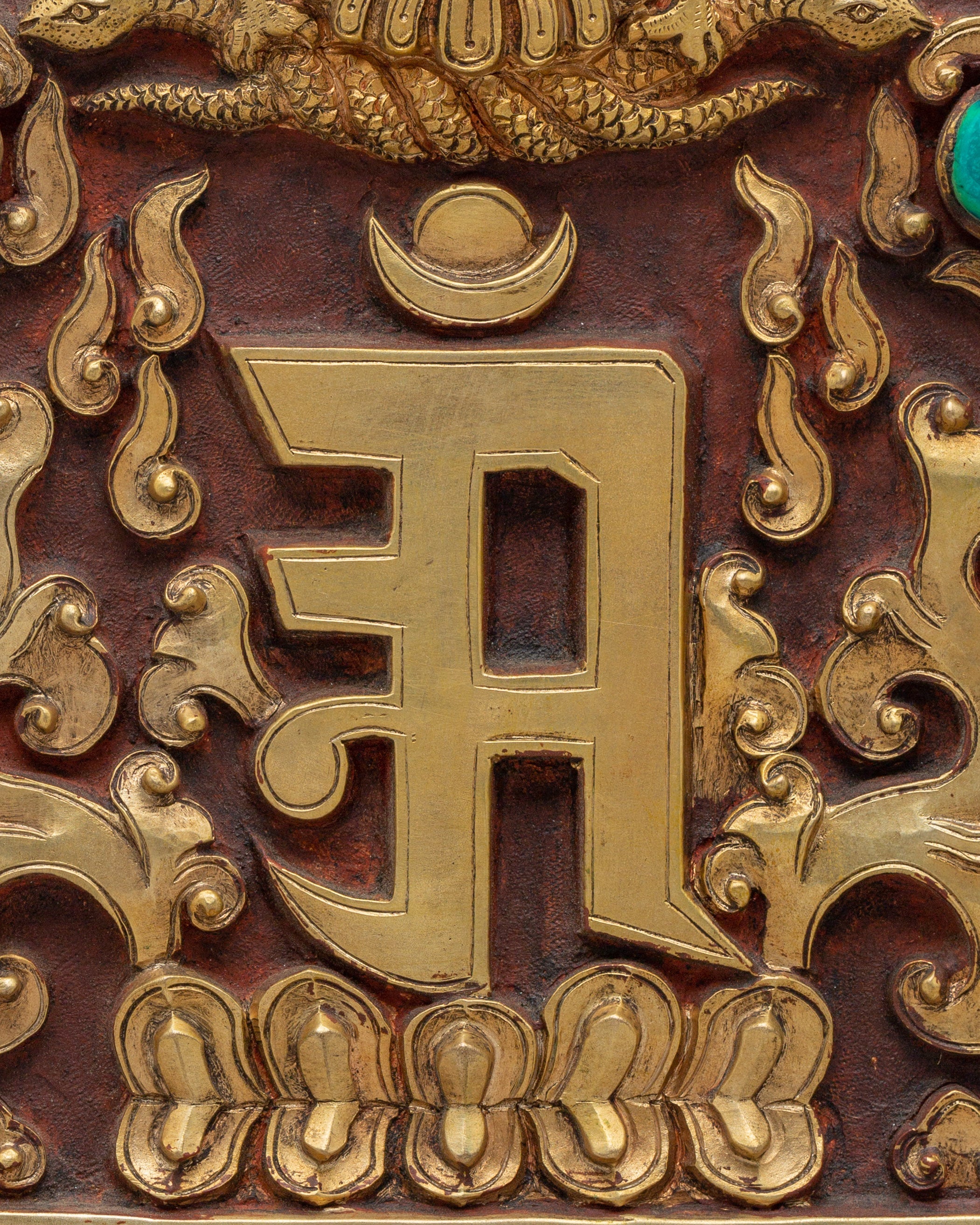 Handmade Garuda Ghau Box | Oxidized Copper with Gold Plating