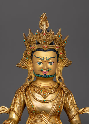 Dzambhala Kuber Buddhist Deity Statue | Wealth Guardian Sculpture
