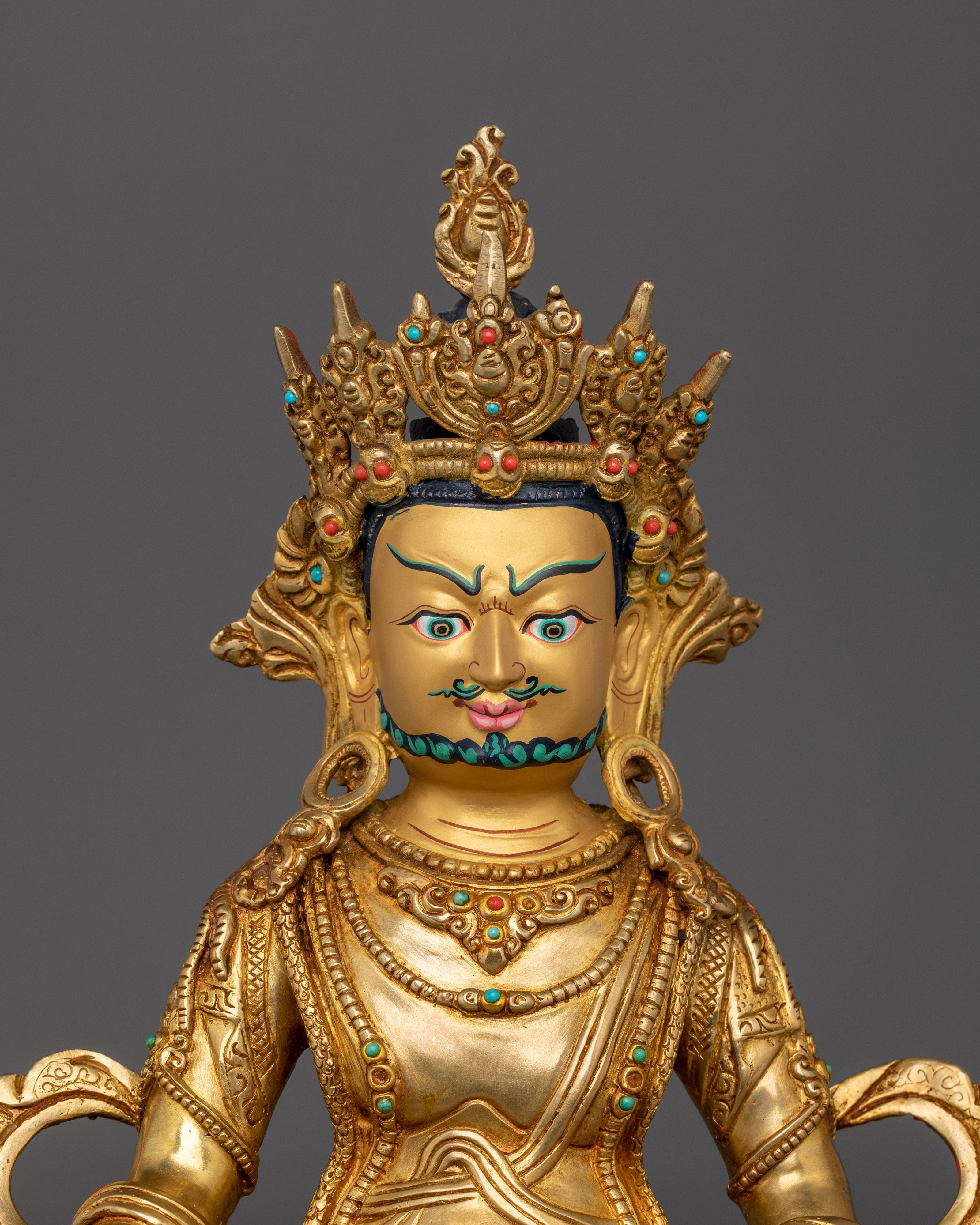 Dzambhala Kuber Buddhist Deity Statue | Wealth Guardian Sculpture