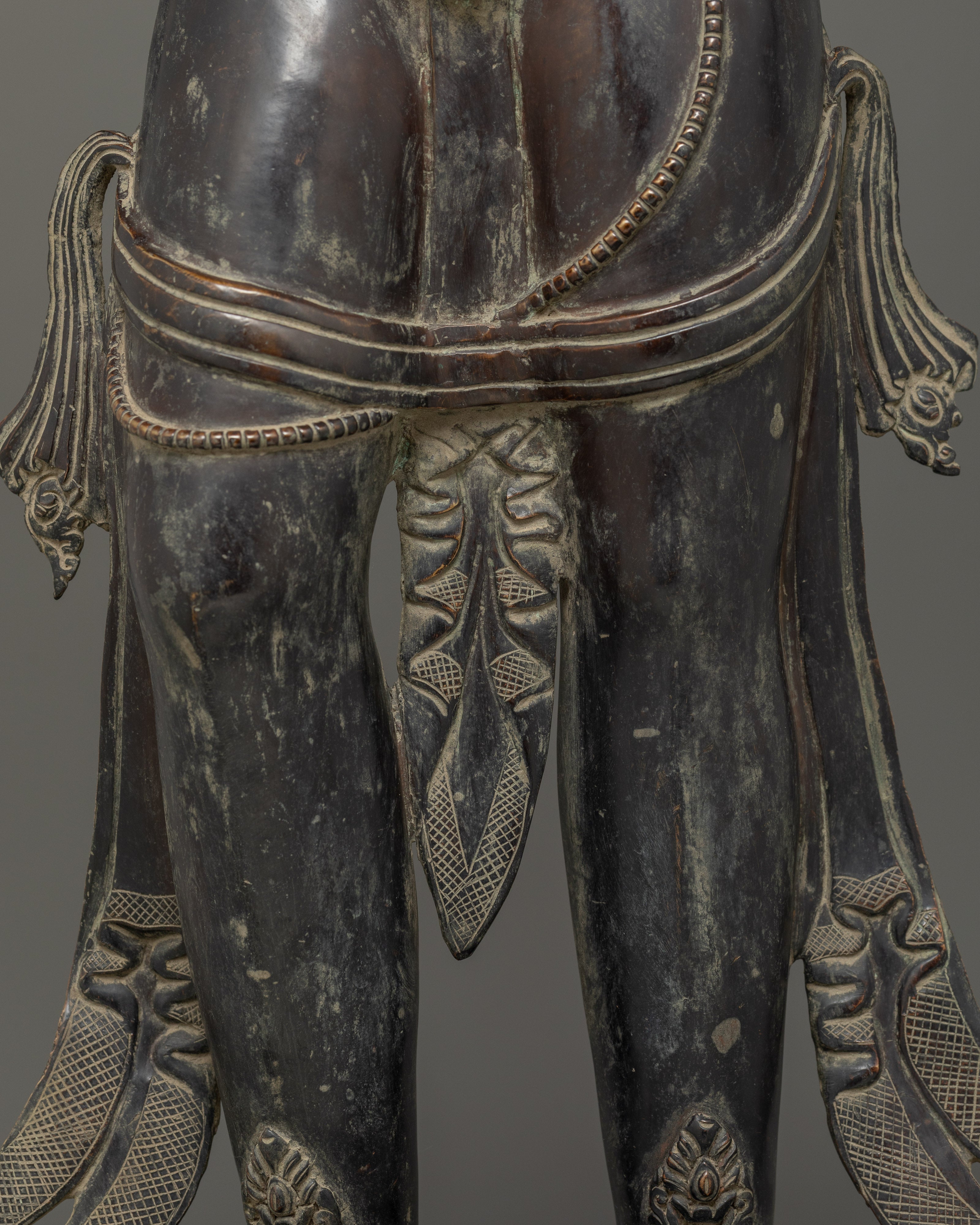Copper Standing Vajrapani Statue | Powerful Buddhist Protector Deity