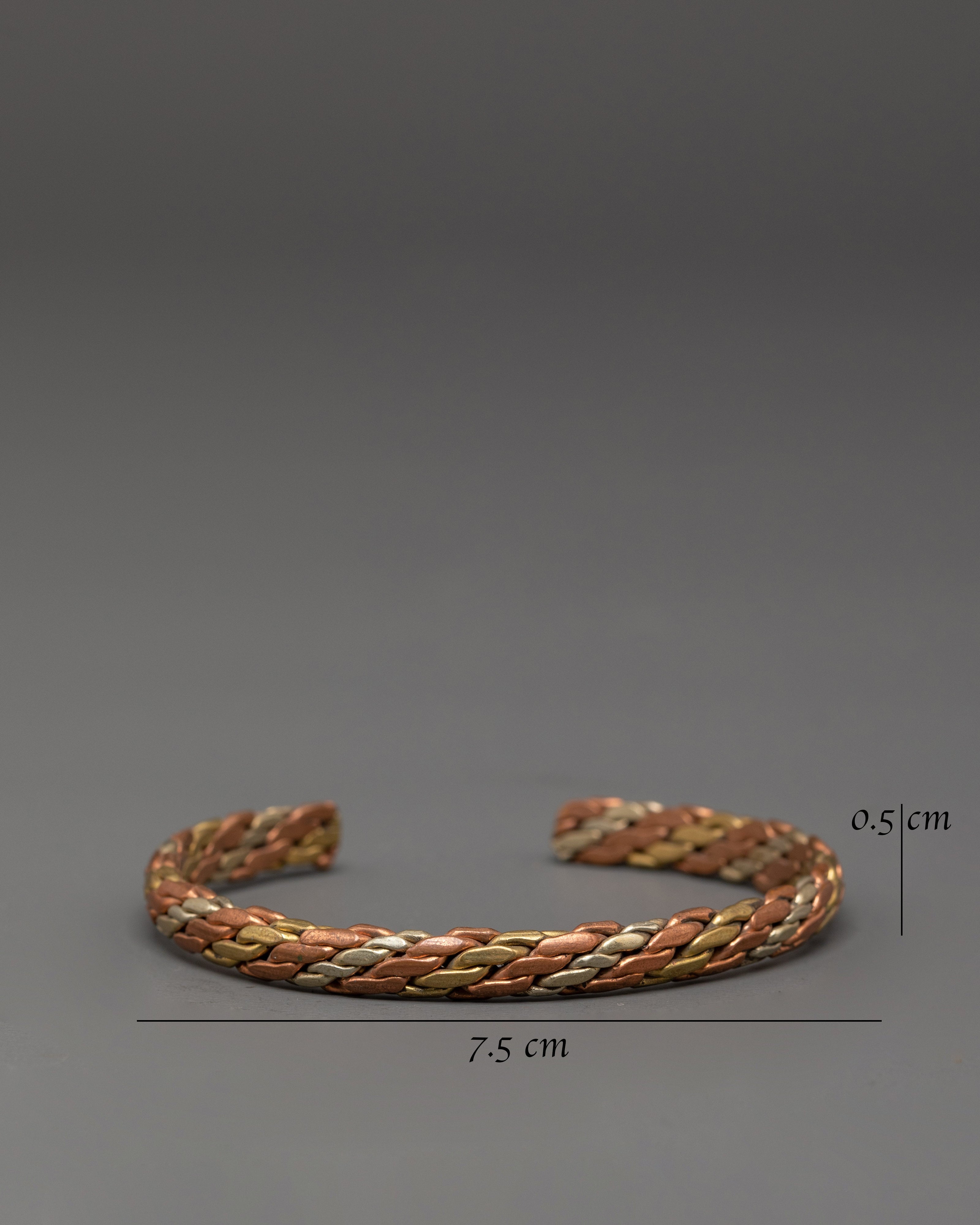 Braid Cuff Bracelet | Handmade Tibetan White Metal Cuff Bracelet