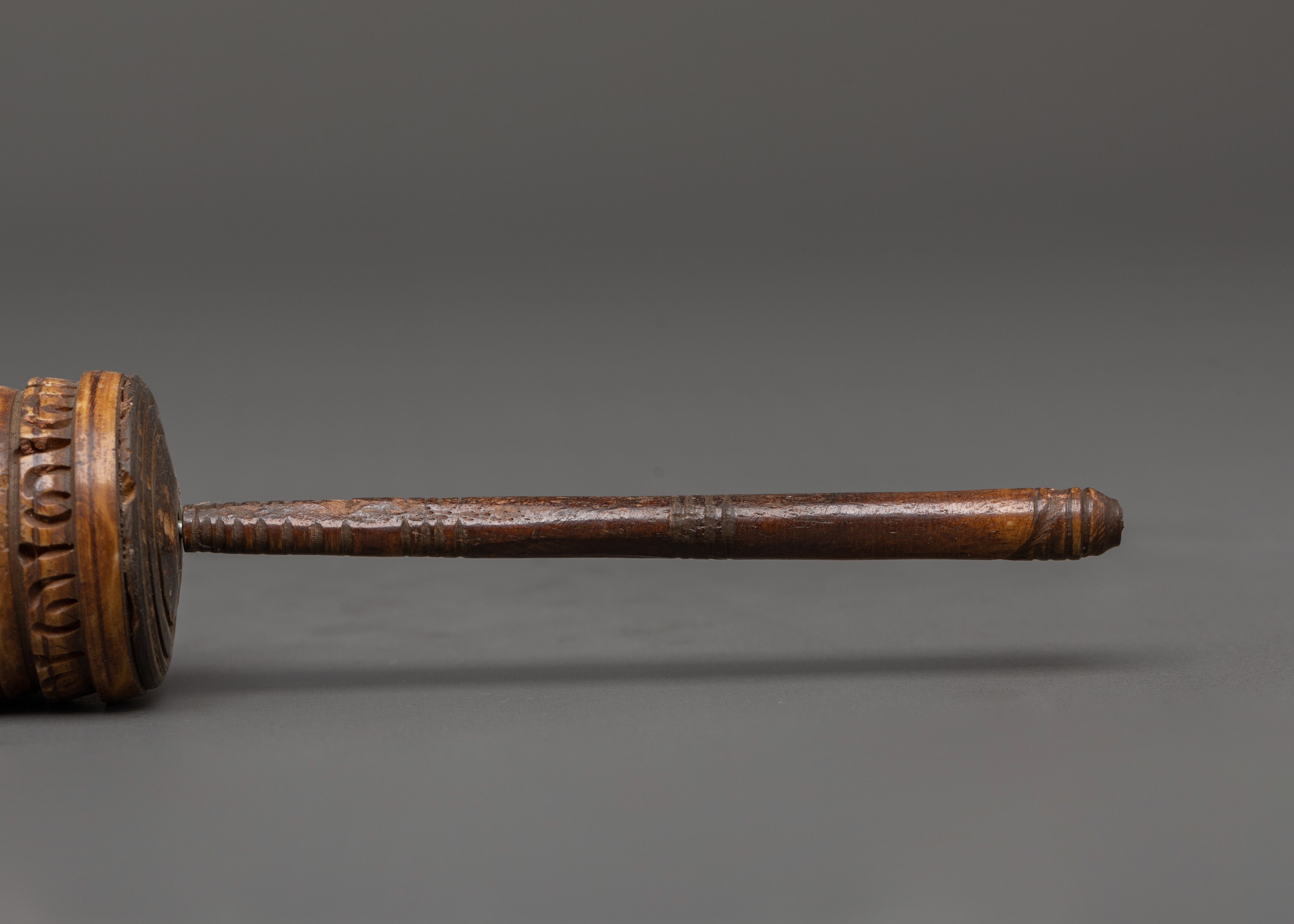 Prayer Wheel Buddhist Handheld Meditation Tool | Mantra Spinner for Spiritual Practice