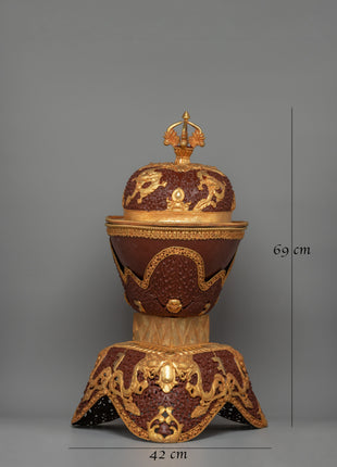 Ritual Bowl Kapala Set | Gold Plating for Sacred Ceremonies