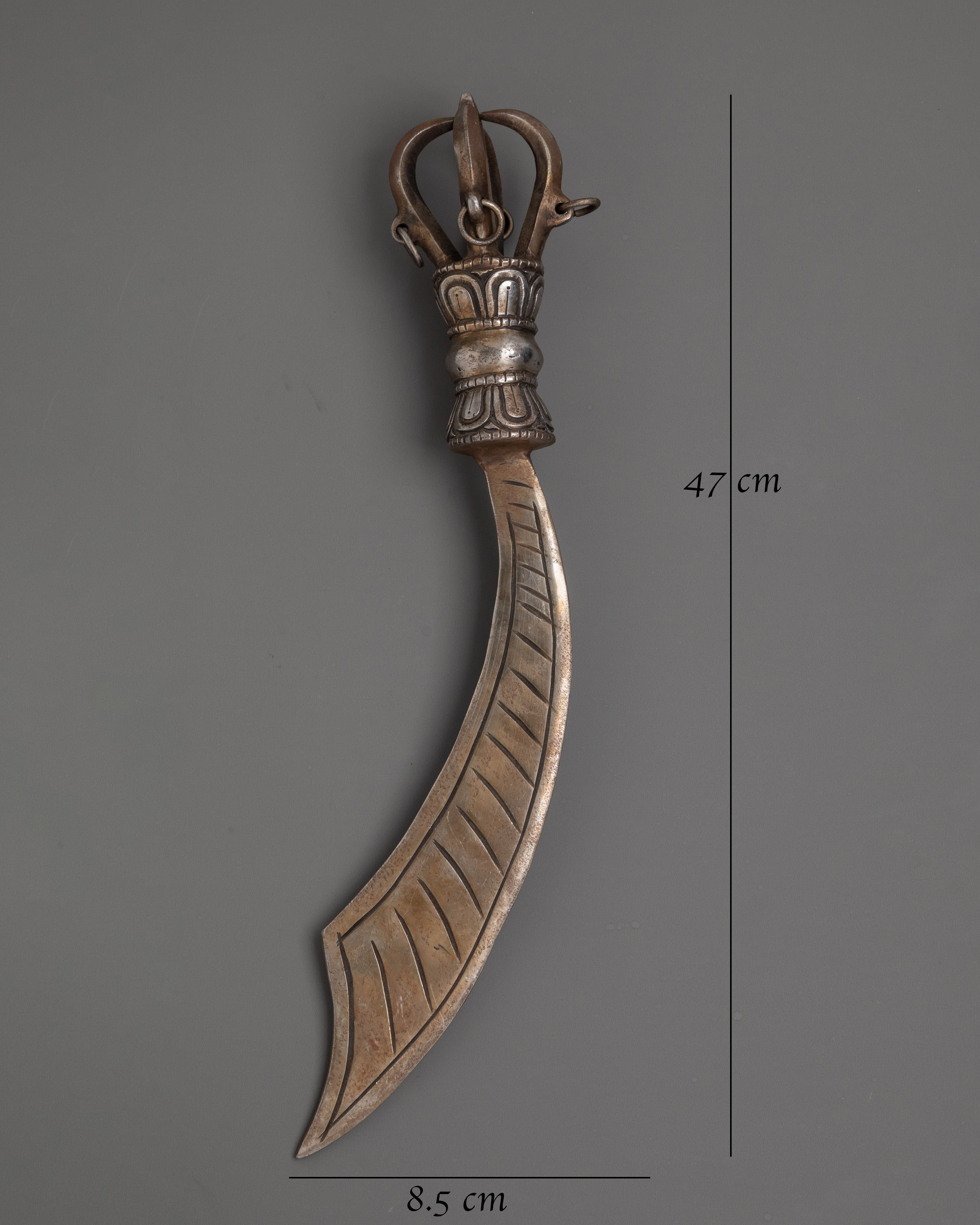 Iron Sword with Half Vajra | Handcrafted Ritual Blade