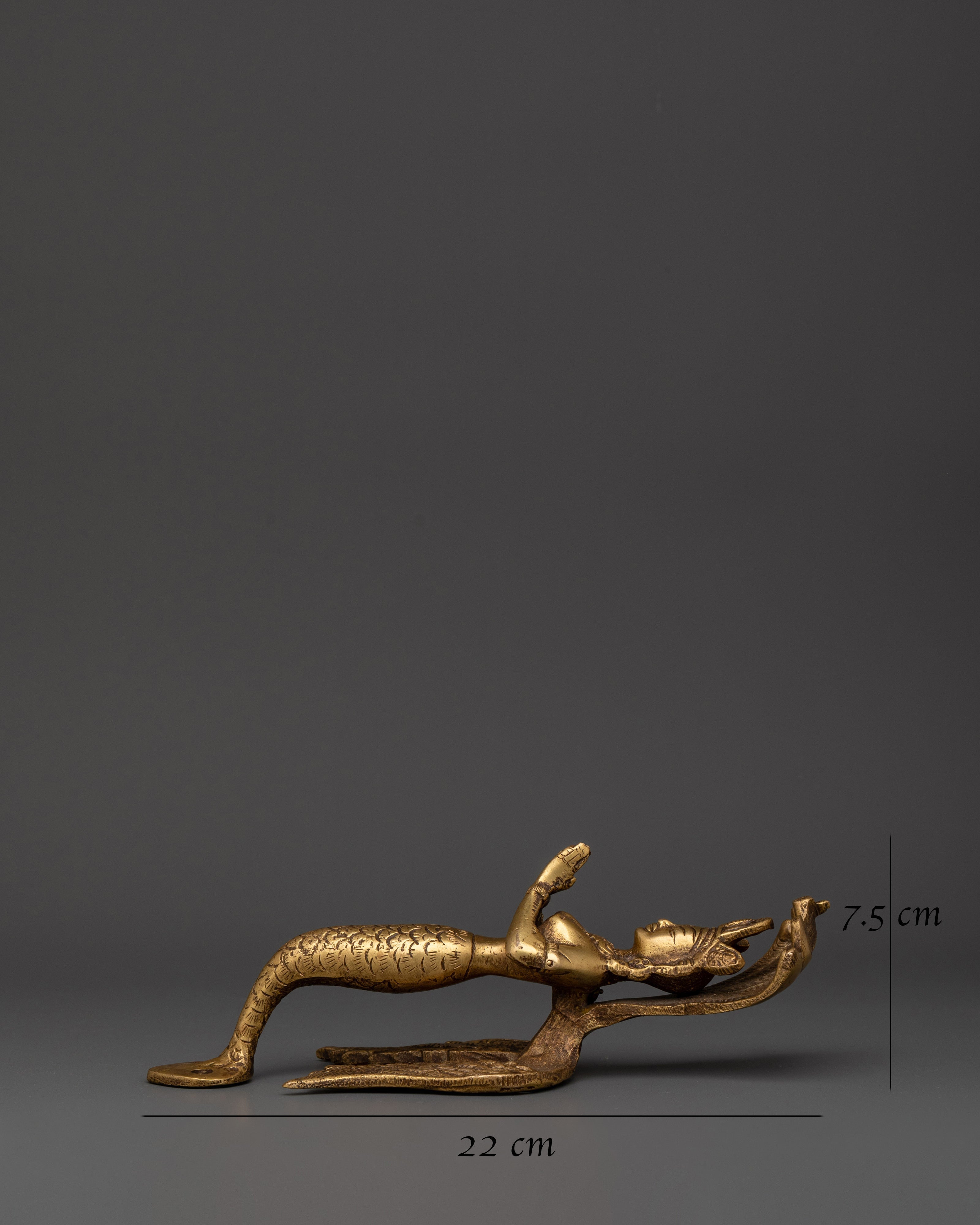 Brass Naga Kanya Door Handles | Serpent Goddess Door Pulls