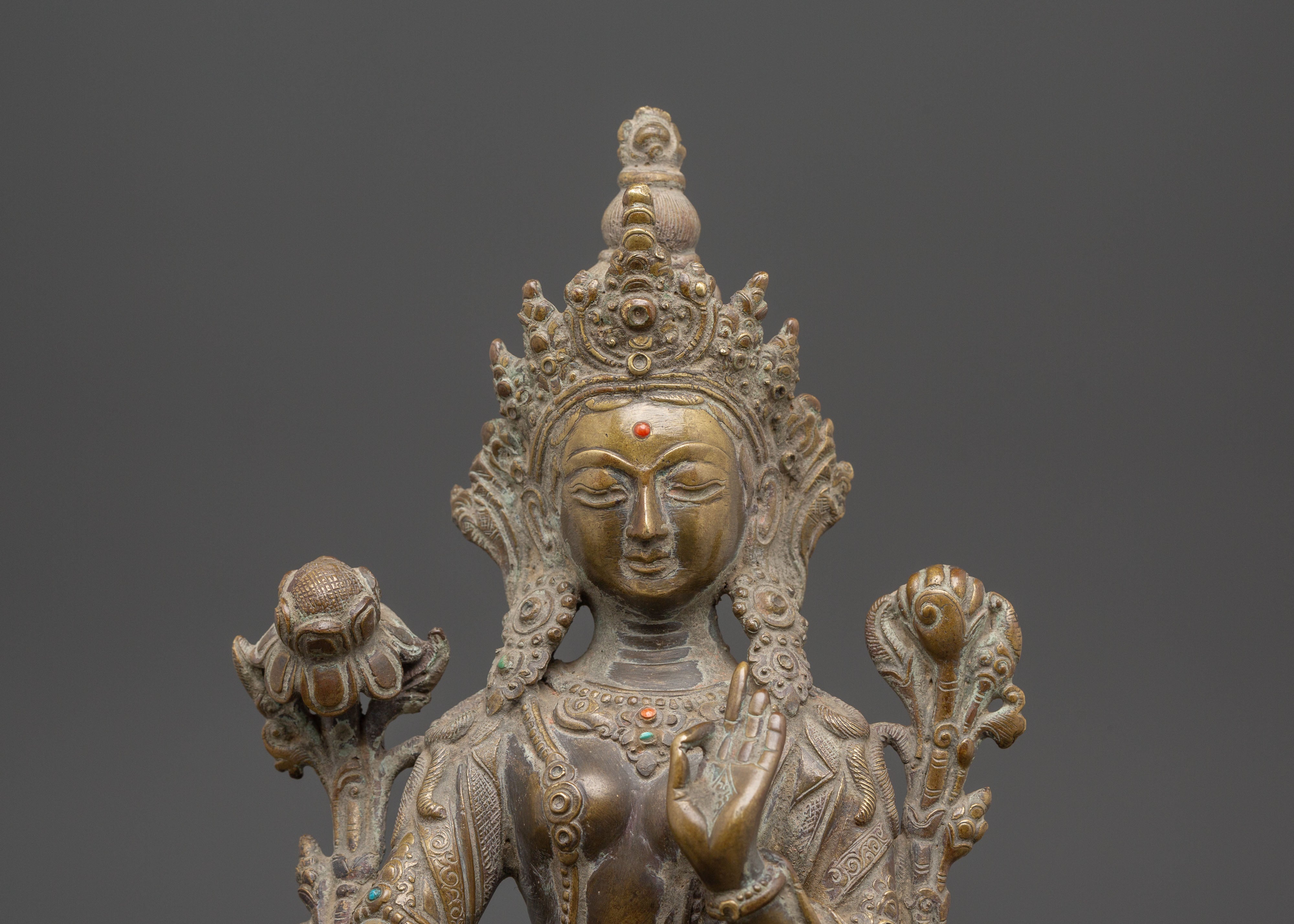 Spiritual Mother of Liberation Green Tara Statue | Tibetan Buddhist Copper Sculpture