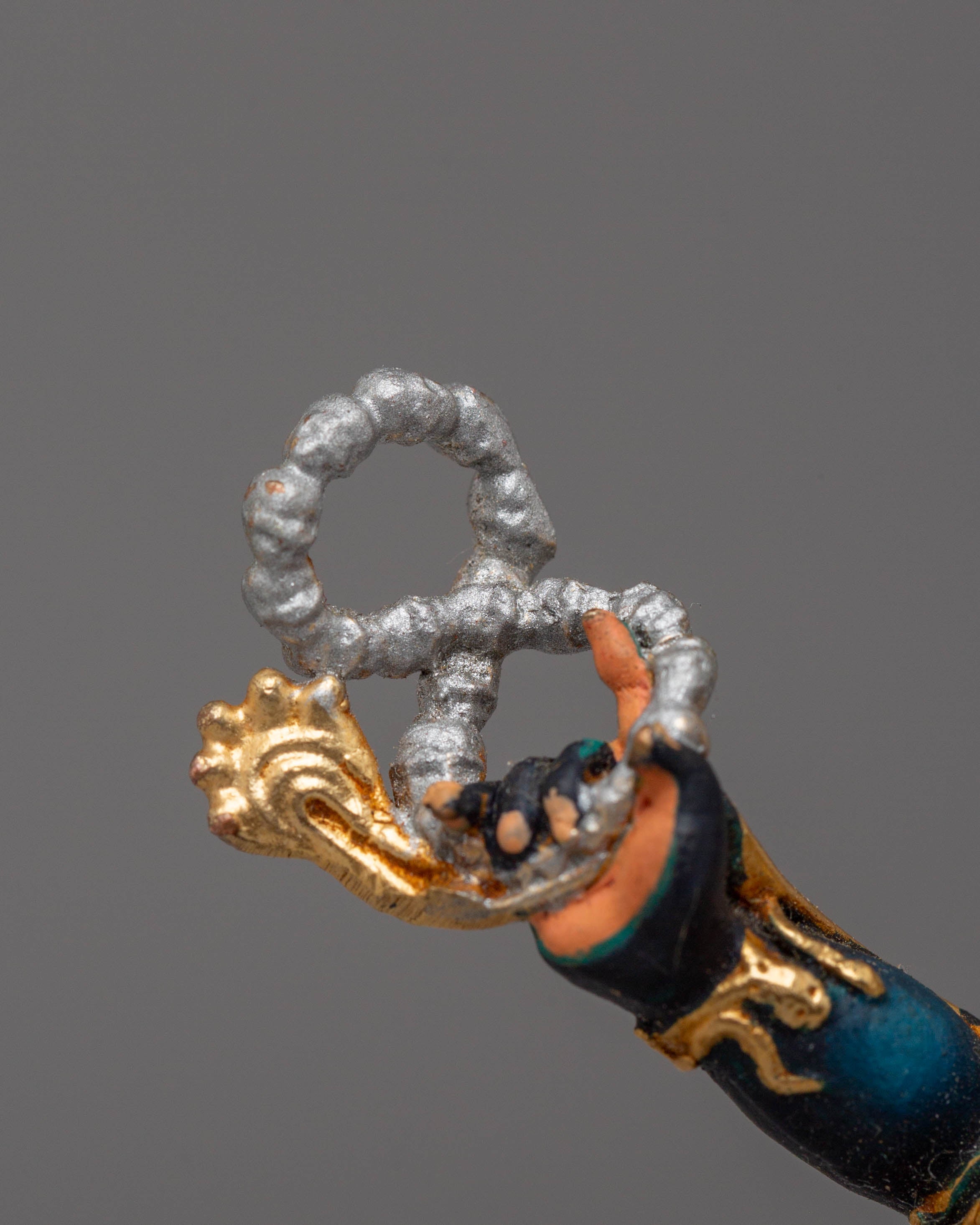 Handcrafted Tibetan Six Armed Mahakala Sculpture | A Sacred Guardian